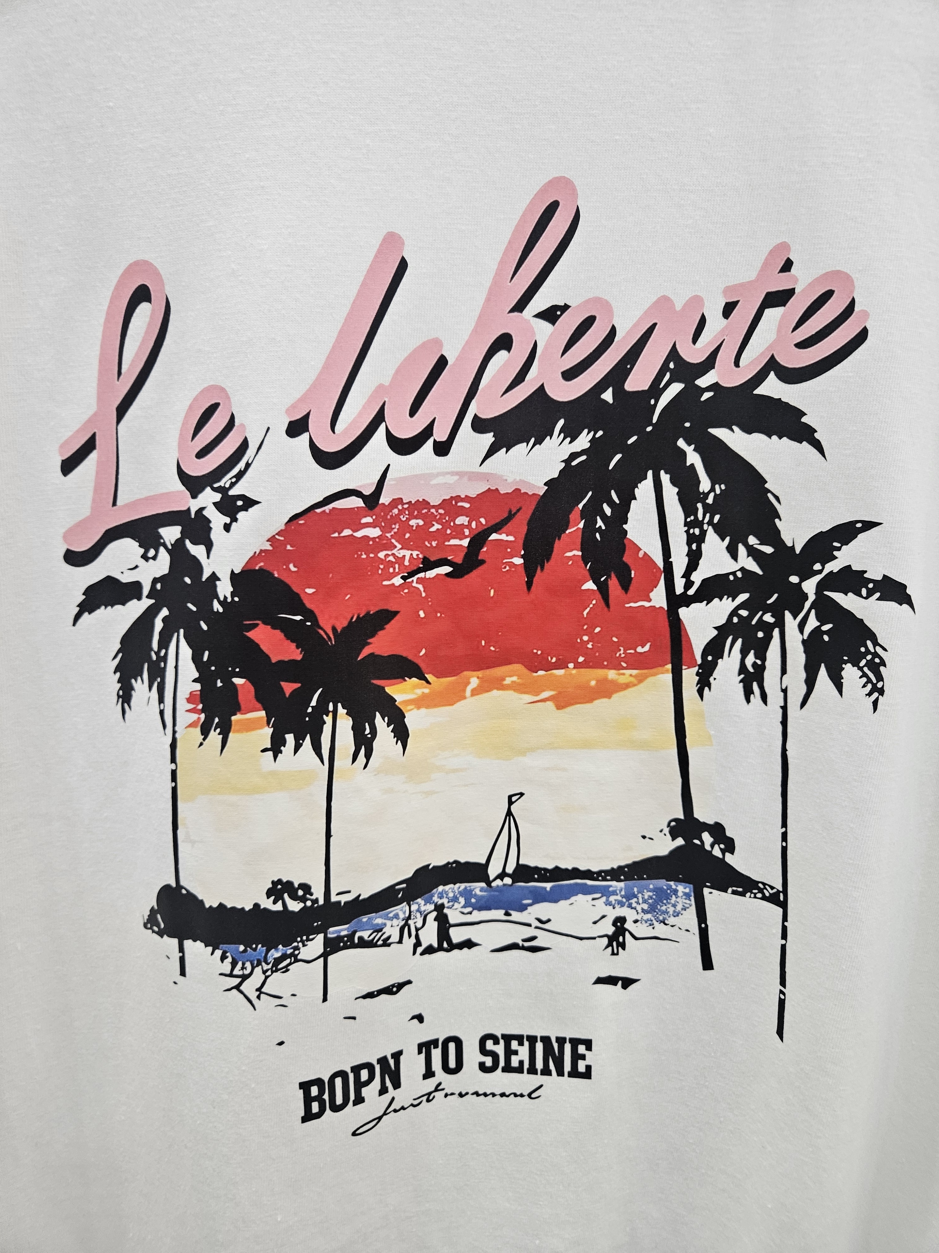 コットンラウンドネックオーバーサイズ半袖プリントTシャツ | 詳細画像5