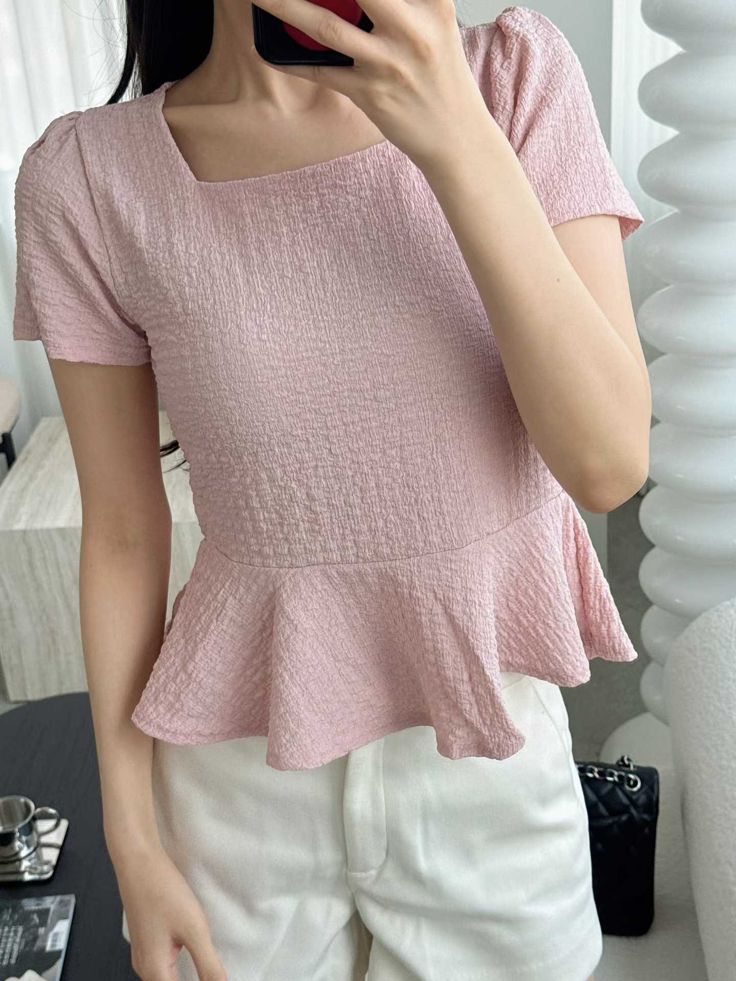 ラウンドネックベーシック半袖フレアTシャツ | 詳細画像2