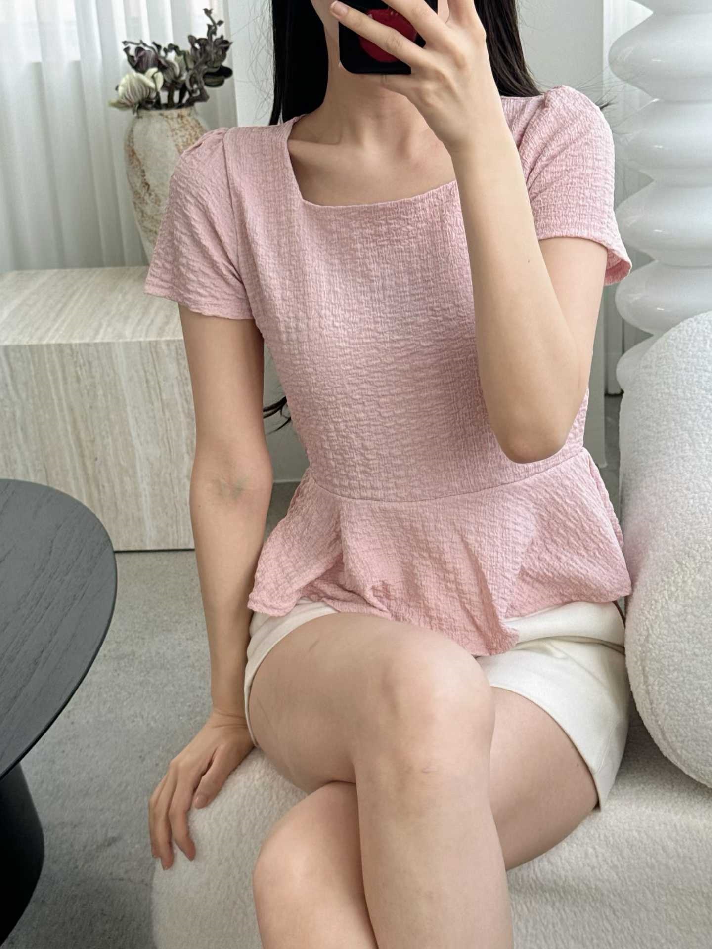 ラウンドネックベーシック半袖フレアTシャツ | 詳細画像3