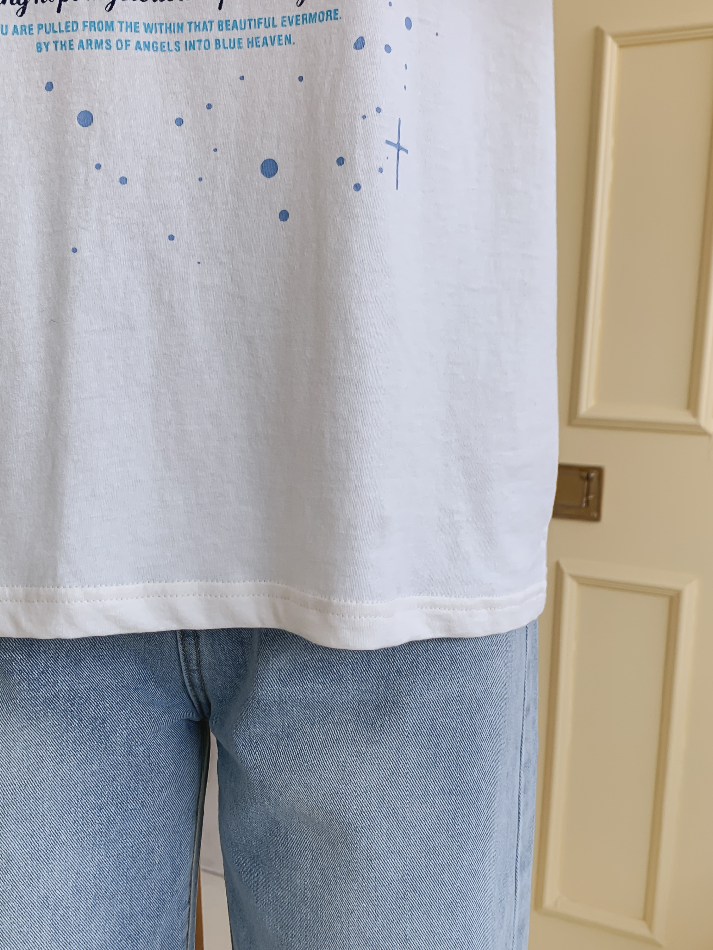 コットンラウンドネックベーシックボクシールーズ半袖ロゴTシャツ | 詳細画像10