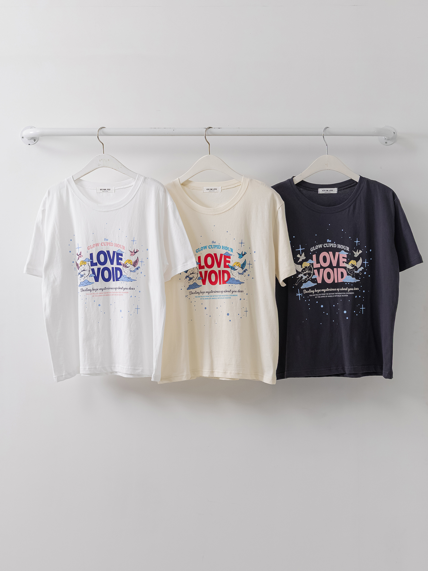 コットンラウンドネックベーシックボクシールーズ半袖ロゴTシャツ | 詳細画像36