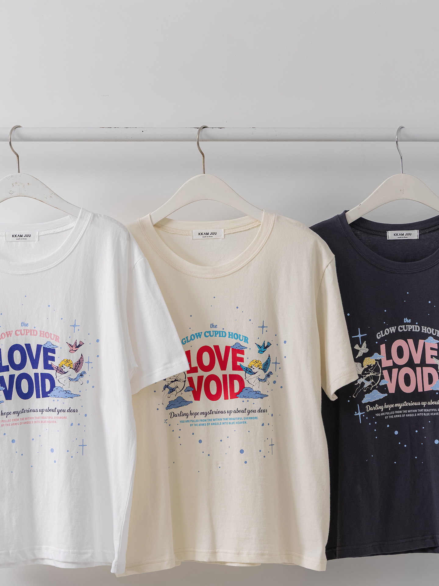 コットンラウンドネックベーシックボクシールーズ半袖ロゴTシャツ | 詳細画像37