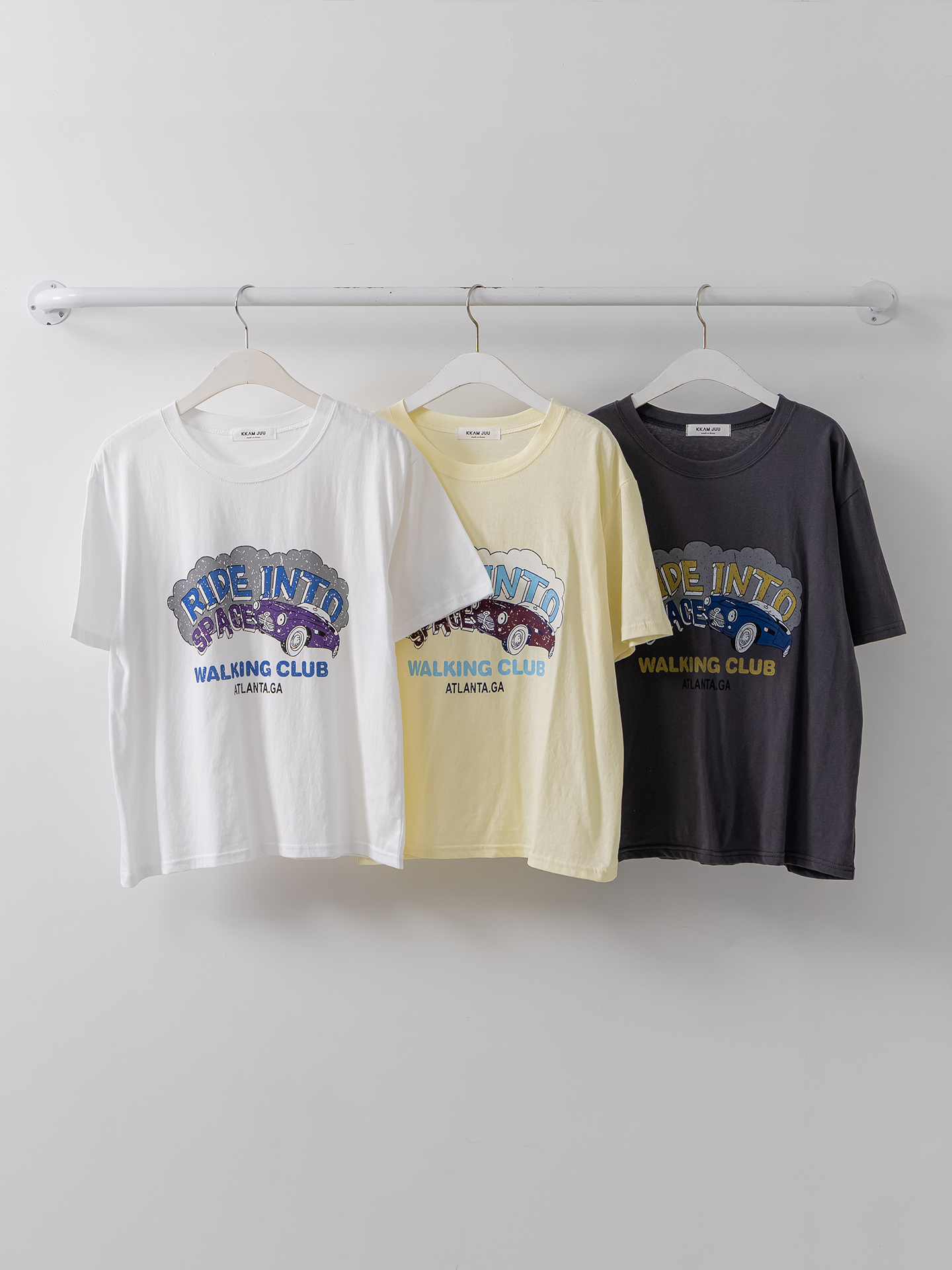 コットンラウンドネックベーシックルーズ半袖ロゴTシャツ | 詳細画像36