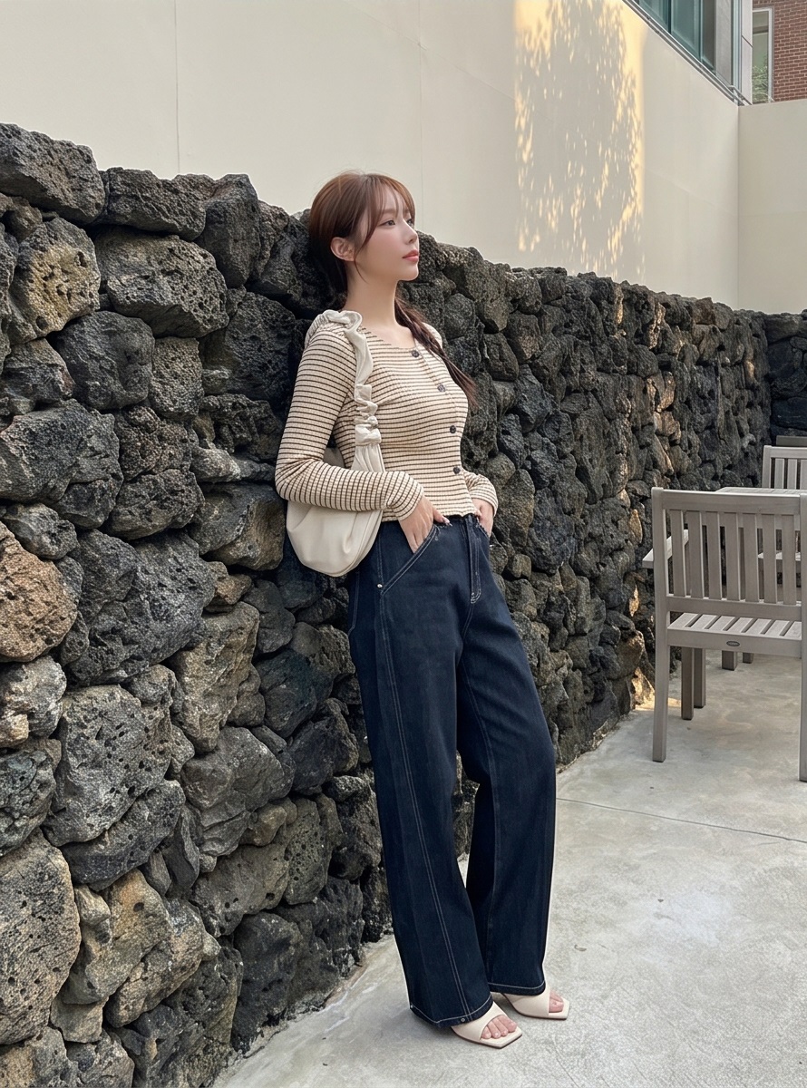 デニムステッチストレートデニムパンツ | 詳細画像10