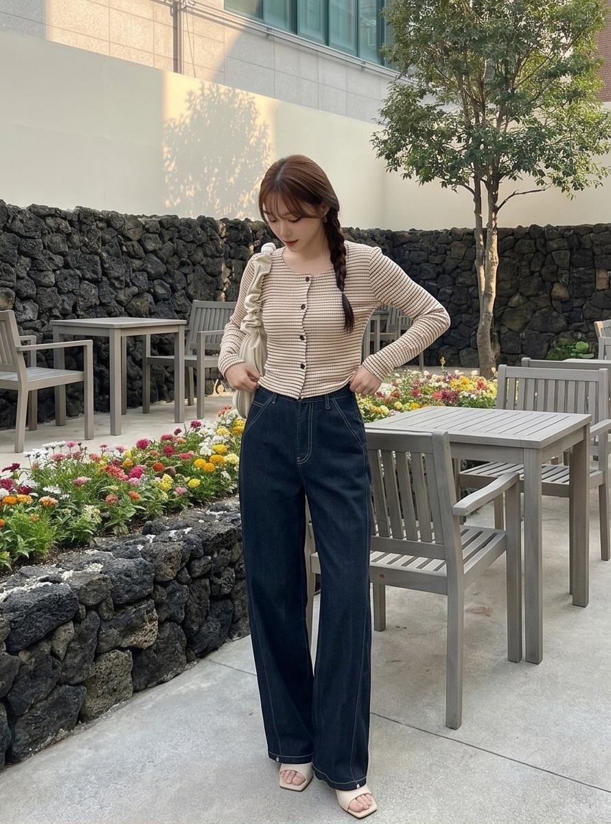 デニムステッチストレートデニムパンツ | 詳細画像13