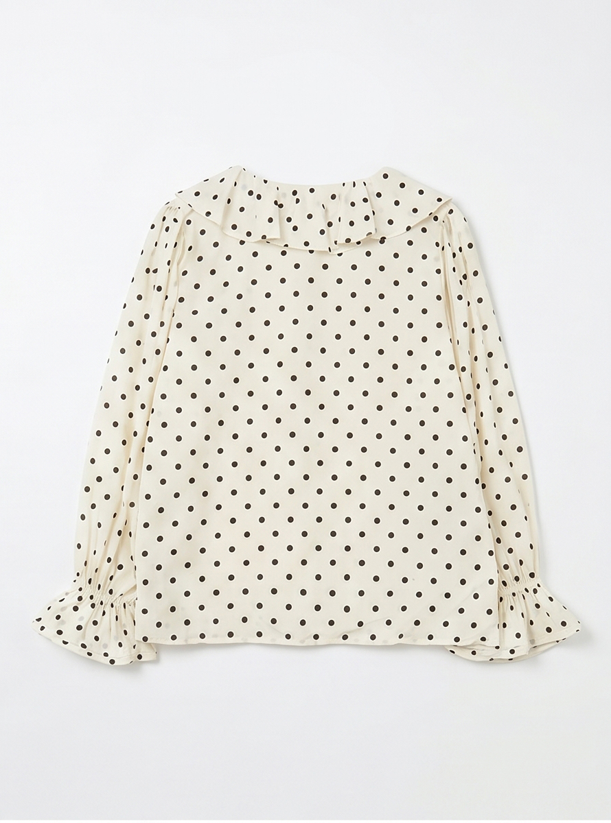 フリルベルスリーブ長袖ドットブラウス | 詳細画像22