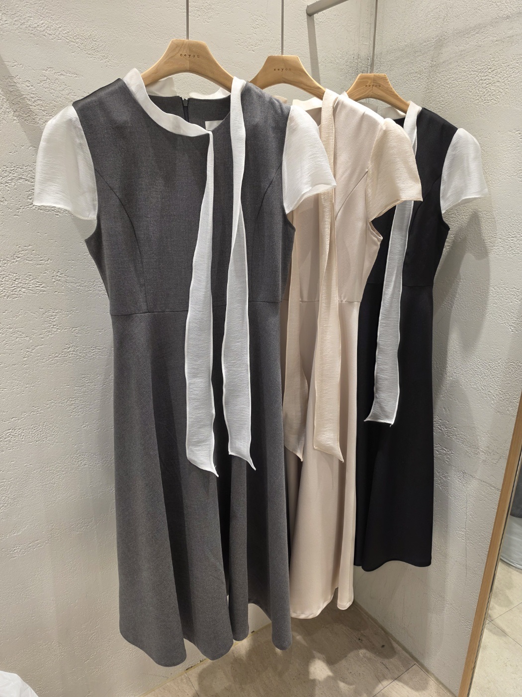 シフォンジップアップスリムロングスカーフネックワンピース | 詳細画像21