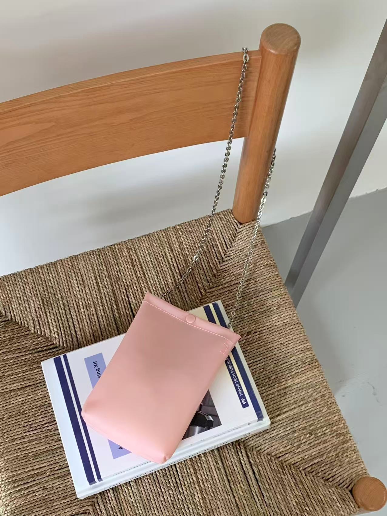 チェーンミニスナップボタン長方形カラーショルダーバッグ | 詳細画像4