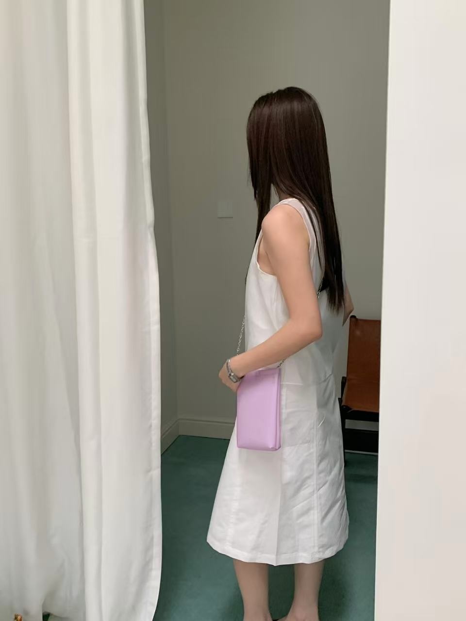 チェーンミニスナップボタン長方形カラーショルダーバッグ | 詳細画像12