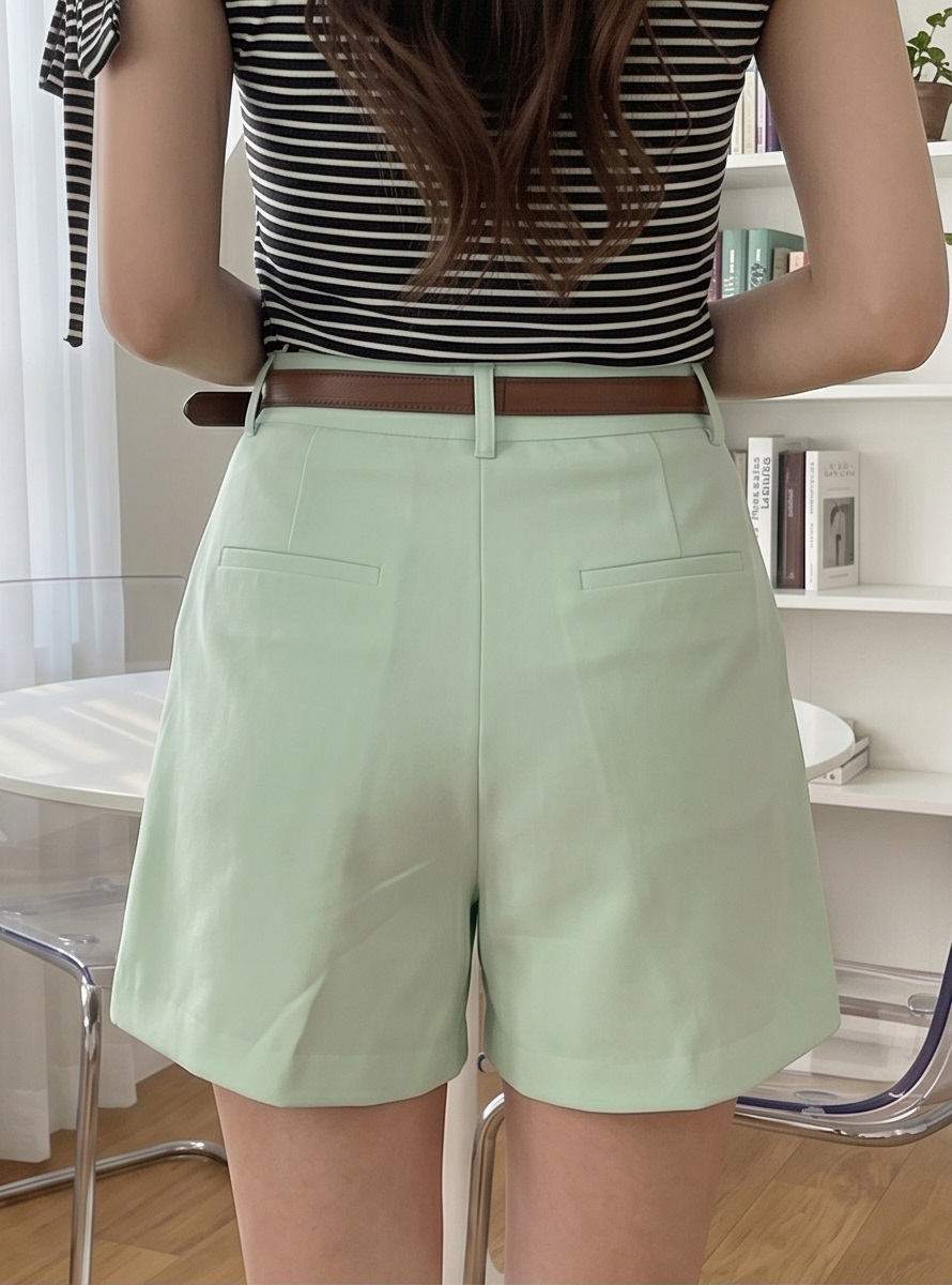 ピンタックポケットベーシックバミューダショートパンツ | 詳細画像5