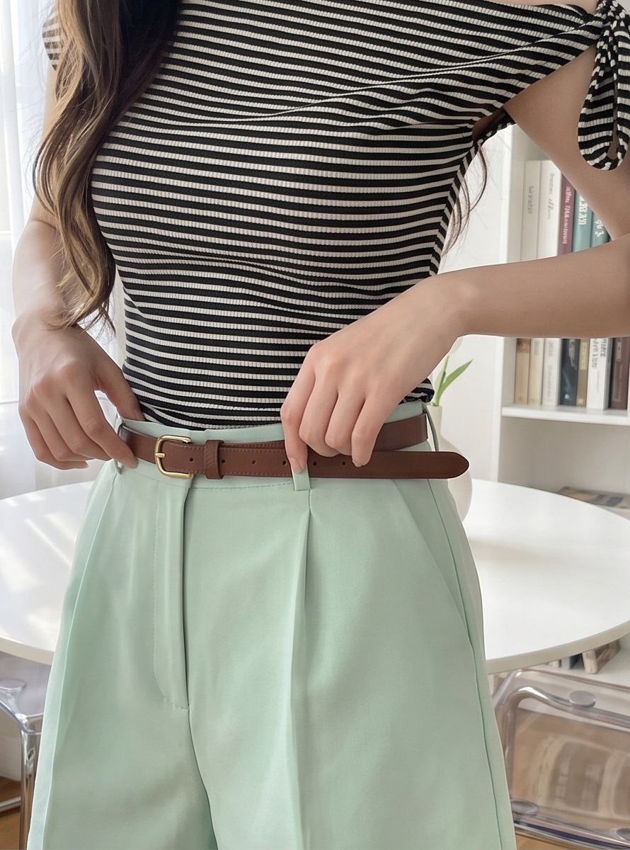 ピンタックポケットベーシックバミューダショートパンツ | 詳細画像24