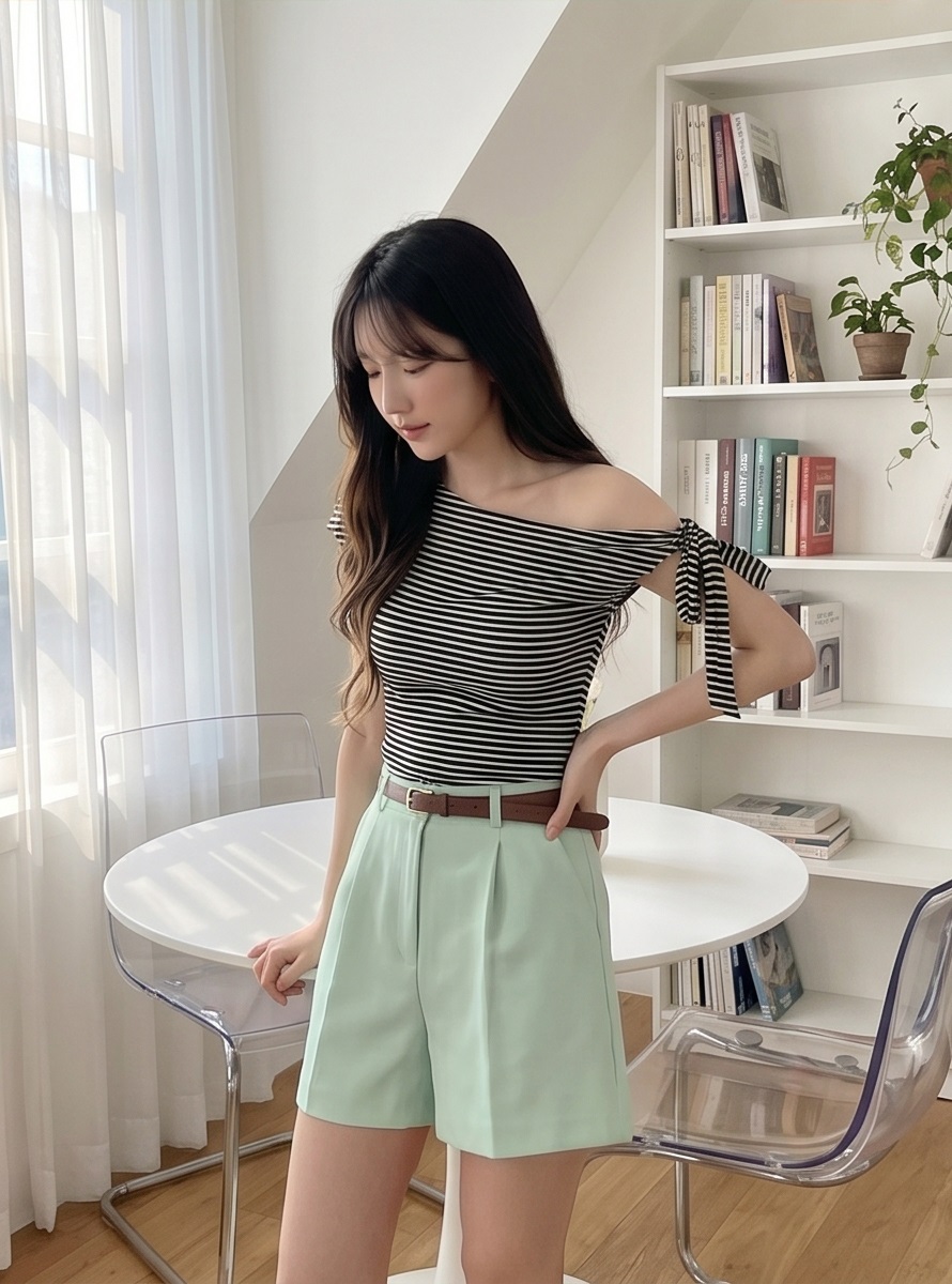ピンタックポケットベーシックバミューダショートパンツ | 詳細画像25