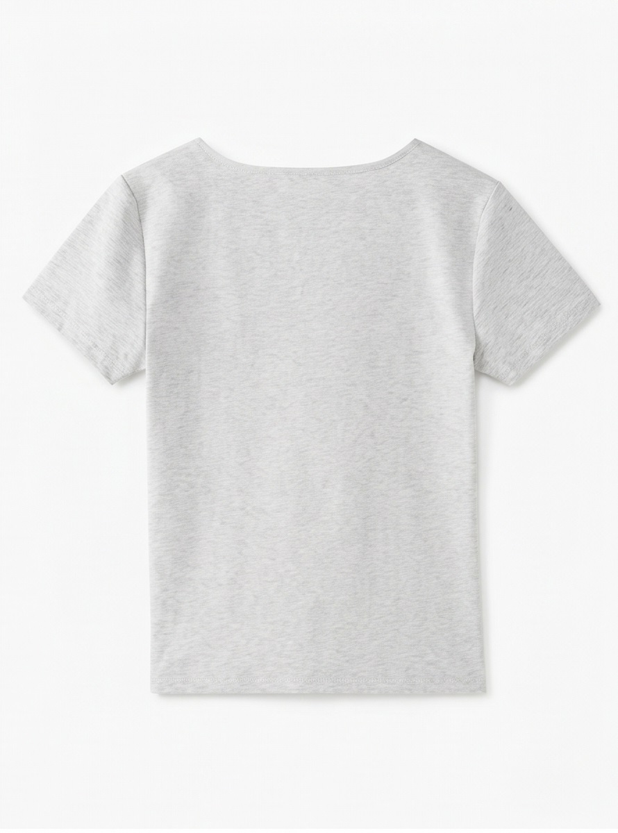 Vネッククロップド半袖レースアップTシャツ | 詳細画像23
