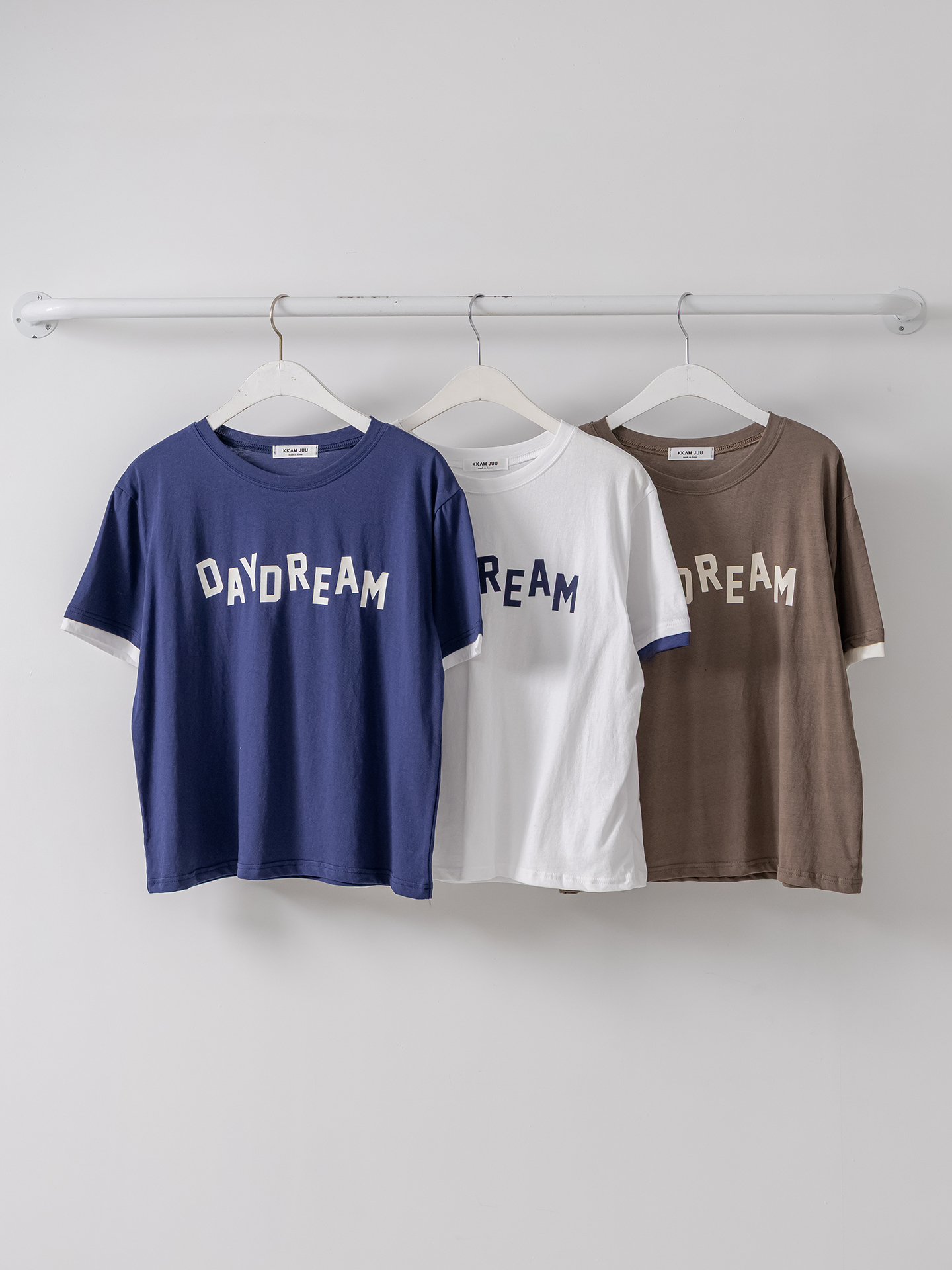 コットンラウンドネック半袖レタリングTシャツ | 詳細画像2