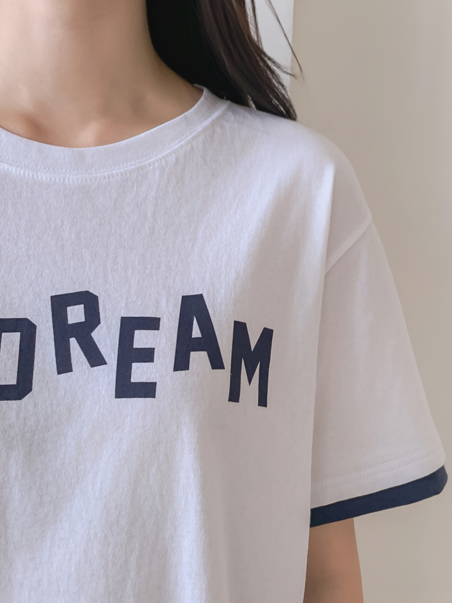 コットンラウンドネック半袖レタリングTシャツ | 詳細画像11