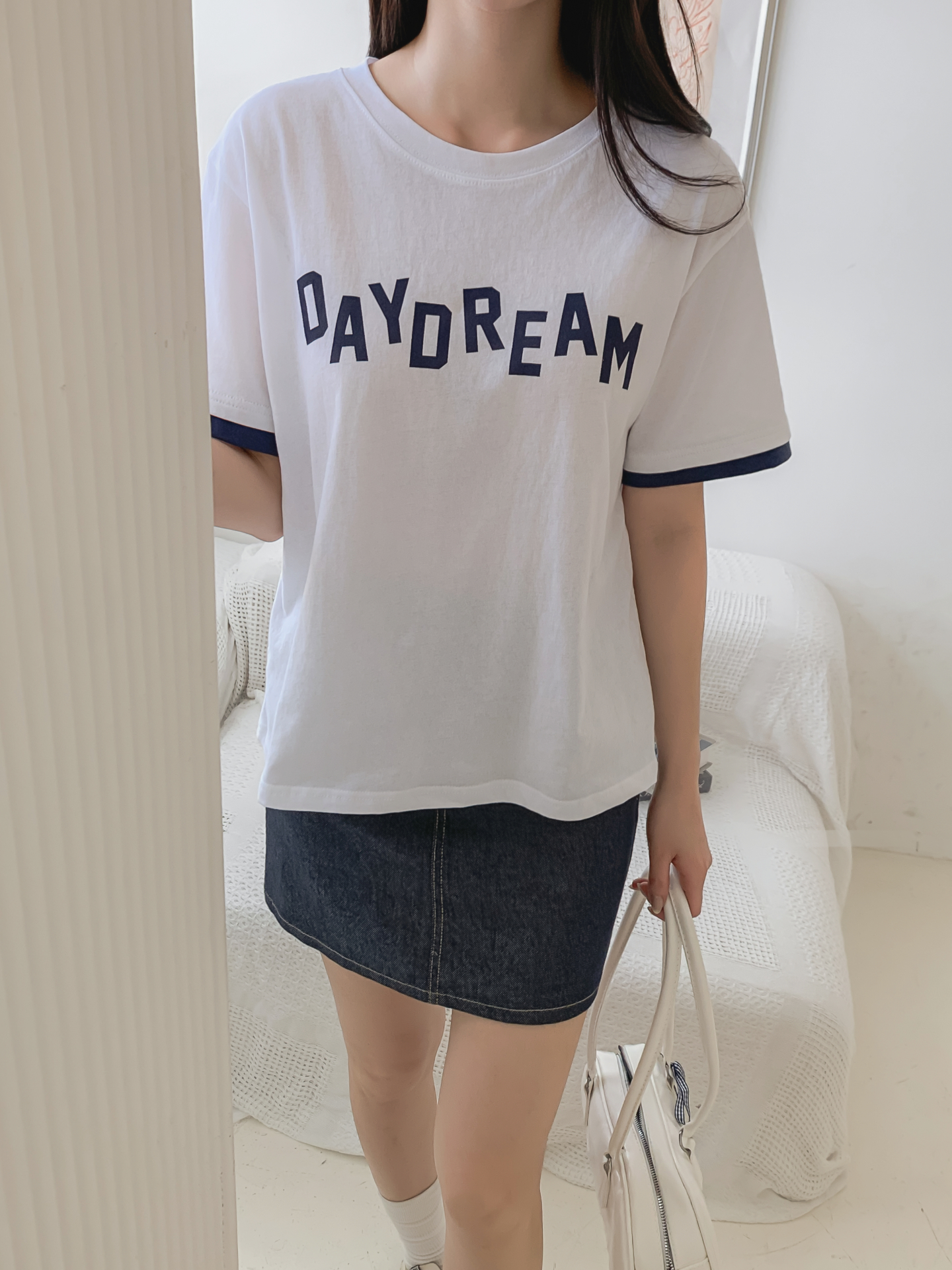 コットンラウンドネック半袖レタリングTシャツ | 詳細画像19