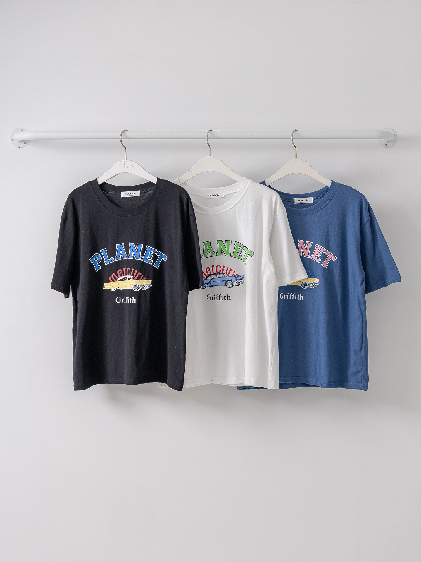 コットンラウンドネック半袖プリントTシャツ | 詳細画像2