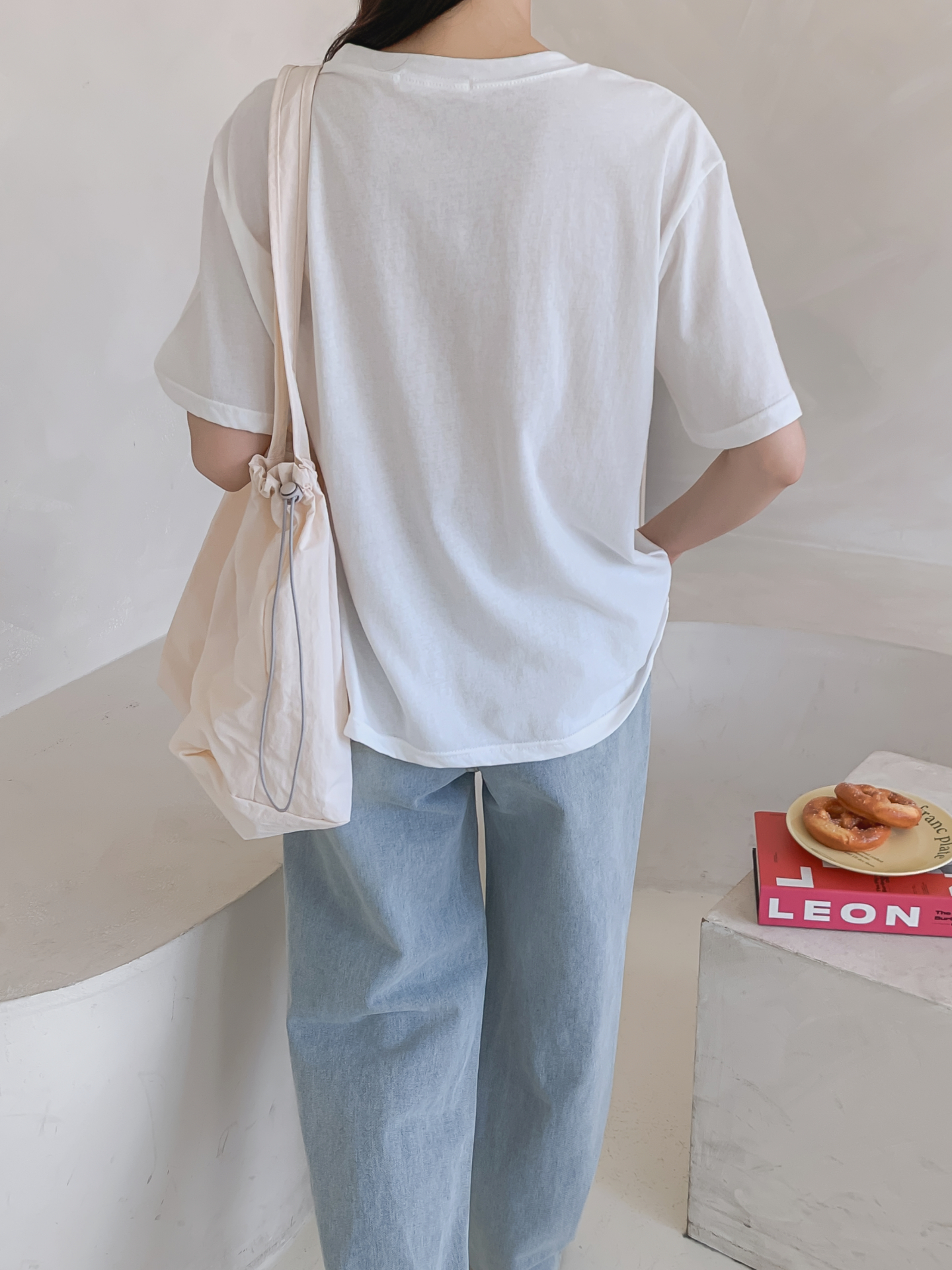 コットンラウンドネック半袖プリントTシャツ | 詳細画像7