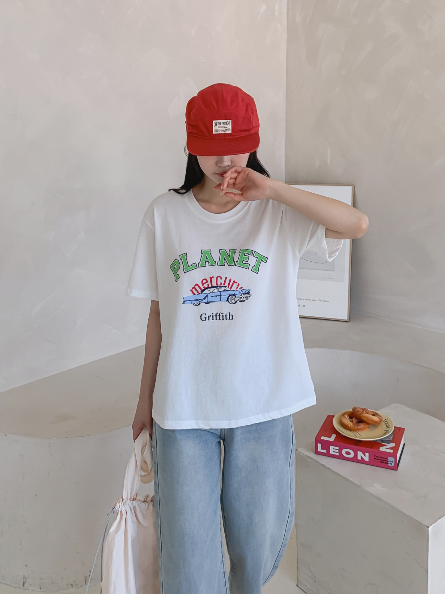 コットンラウンドネック半袖プリントTシャツ | 詳細画像11