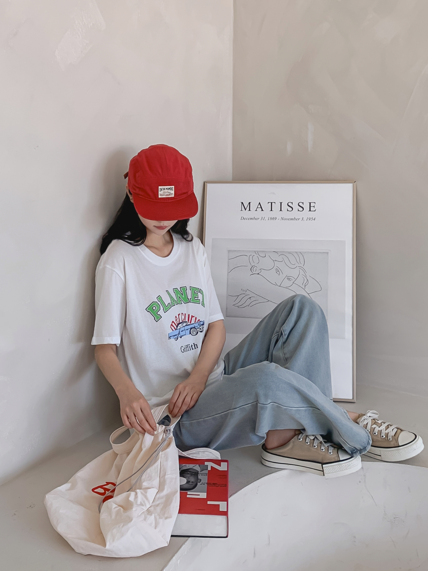 コットンラウンドネック半袖プリントTシャツ | 詳細画像16