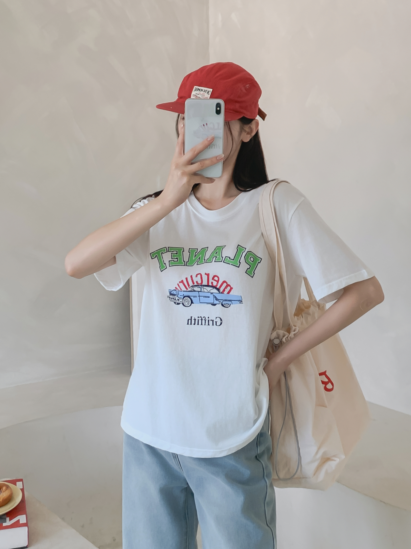 コットンラウンドネック半袖プリントTシャツ | 詳細画像20