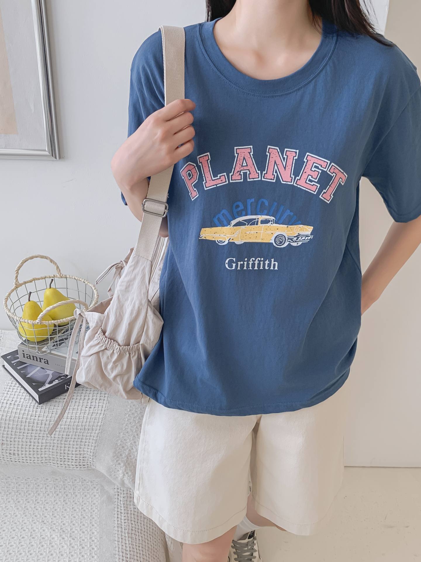 コットンラウンドネック半袖プリントTシャツ | 詳細画像27