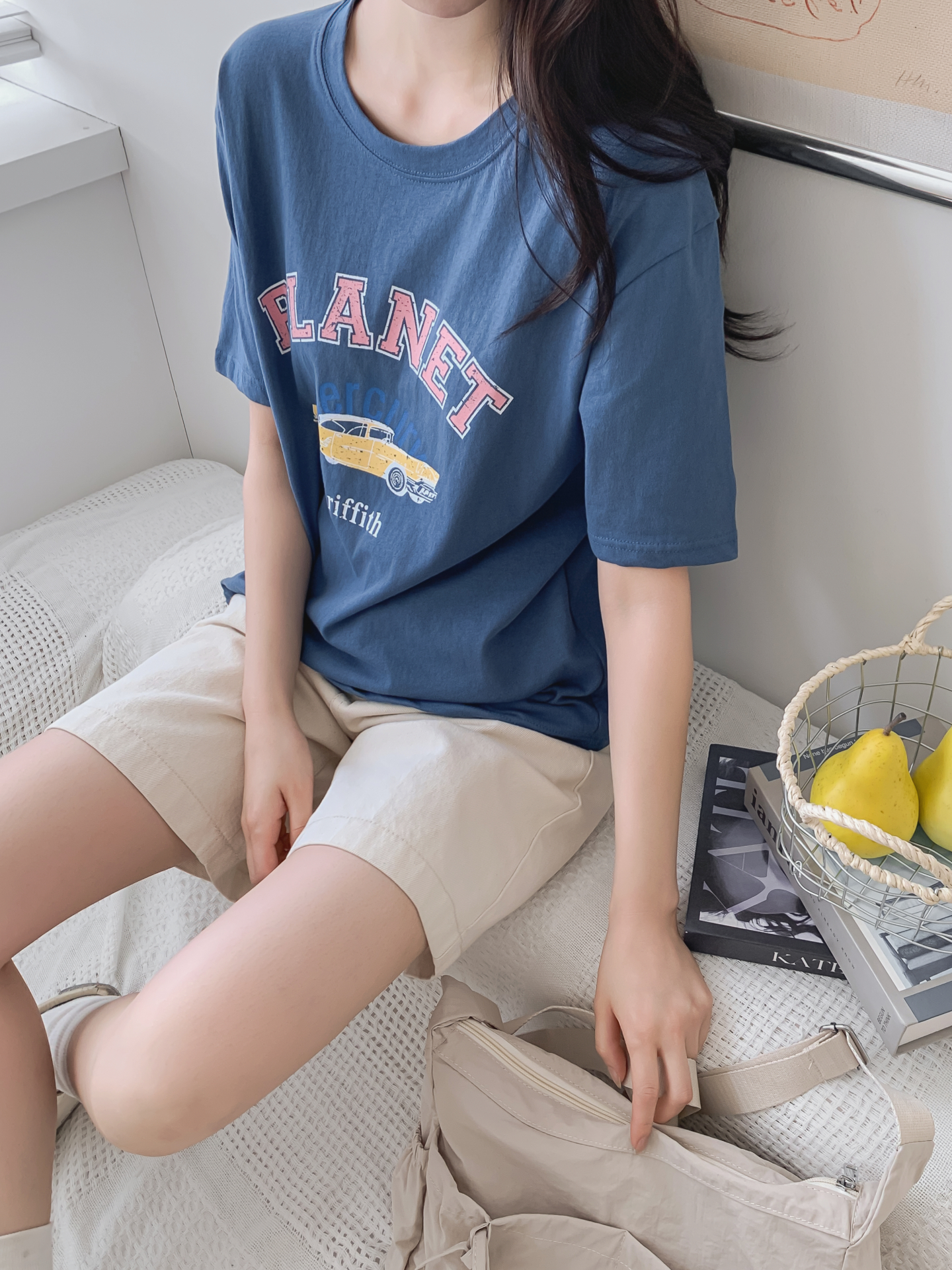 コットンラウンドネック半袖プリントTシャツ | 詳細画像29