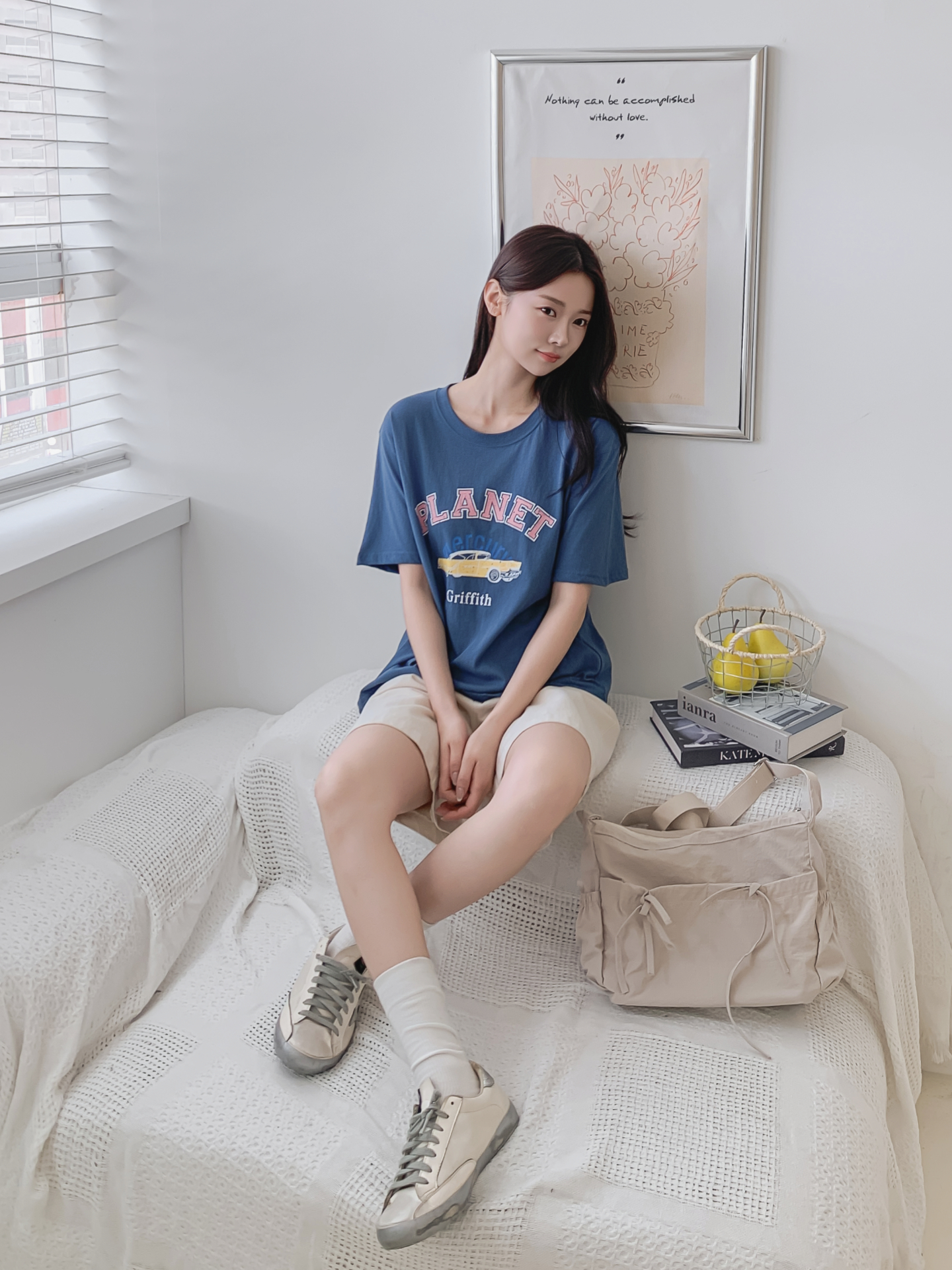 コットンラウンドネック半袖プリントTシャツ | 詳細画像30