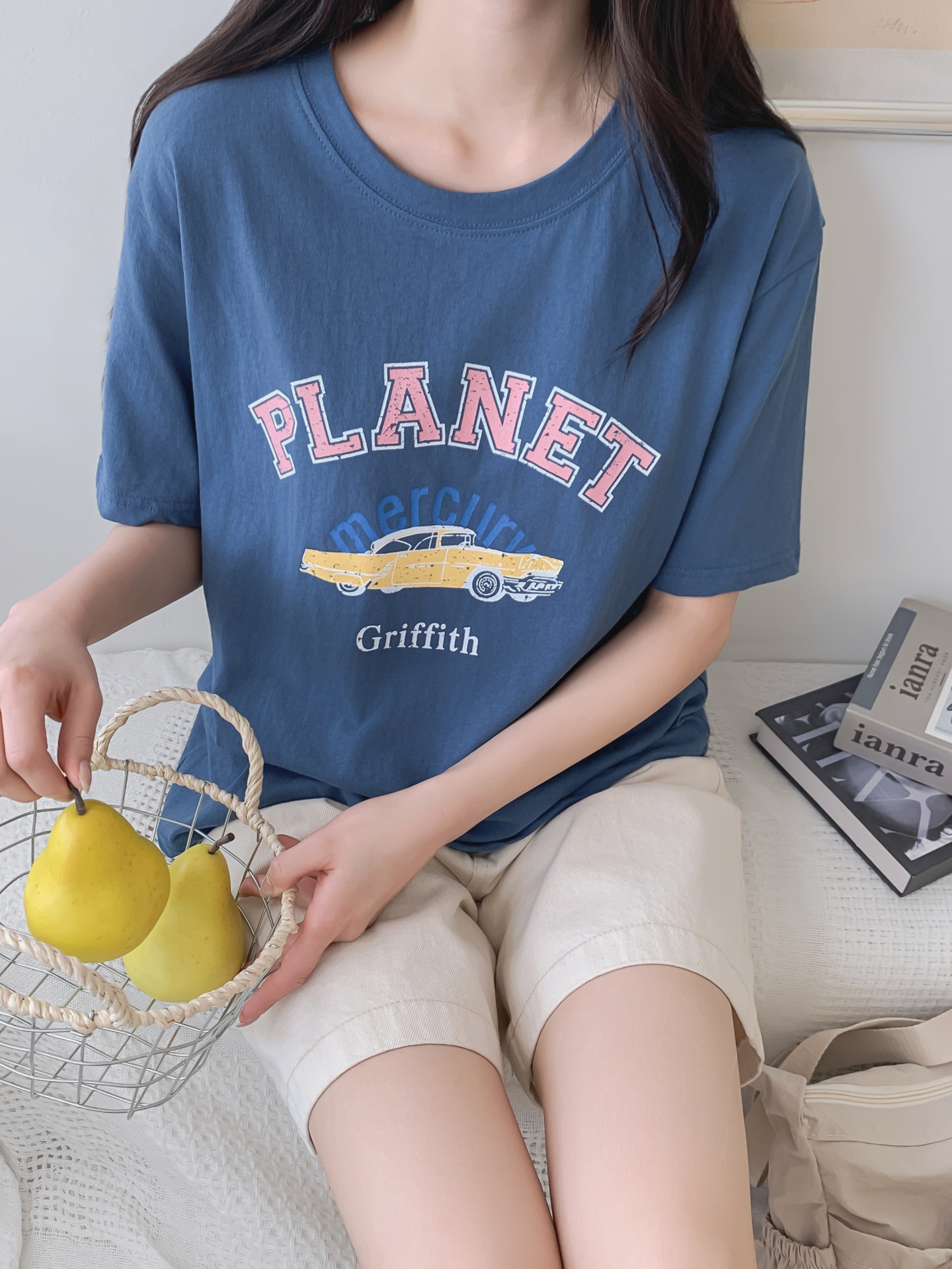 コットンラウンドネック半袖プリントTシャツ | 詳細画像31