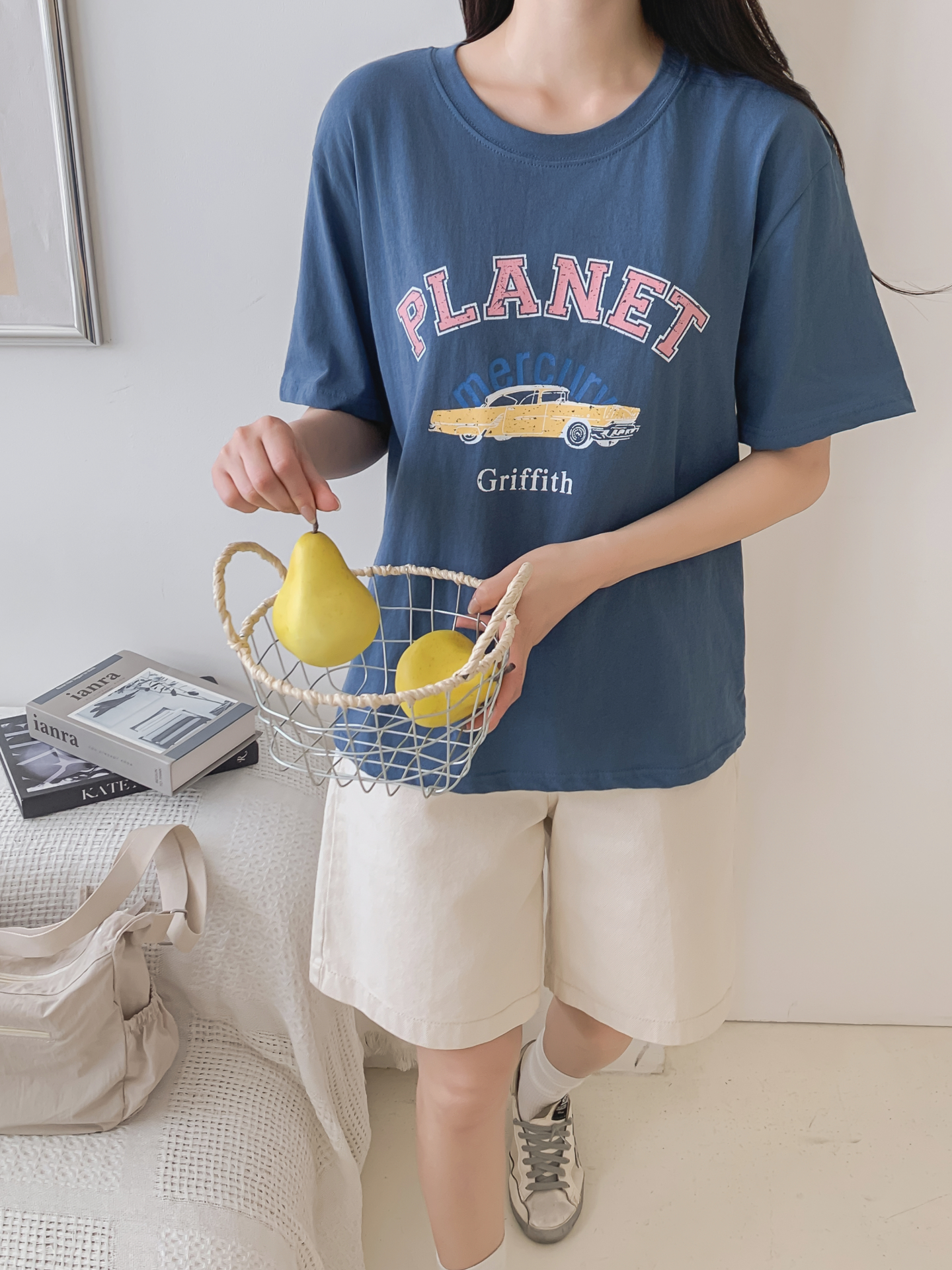 コットンラウンドネック半袖プリントTシャツ | 詳細画像32