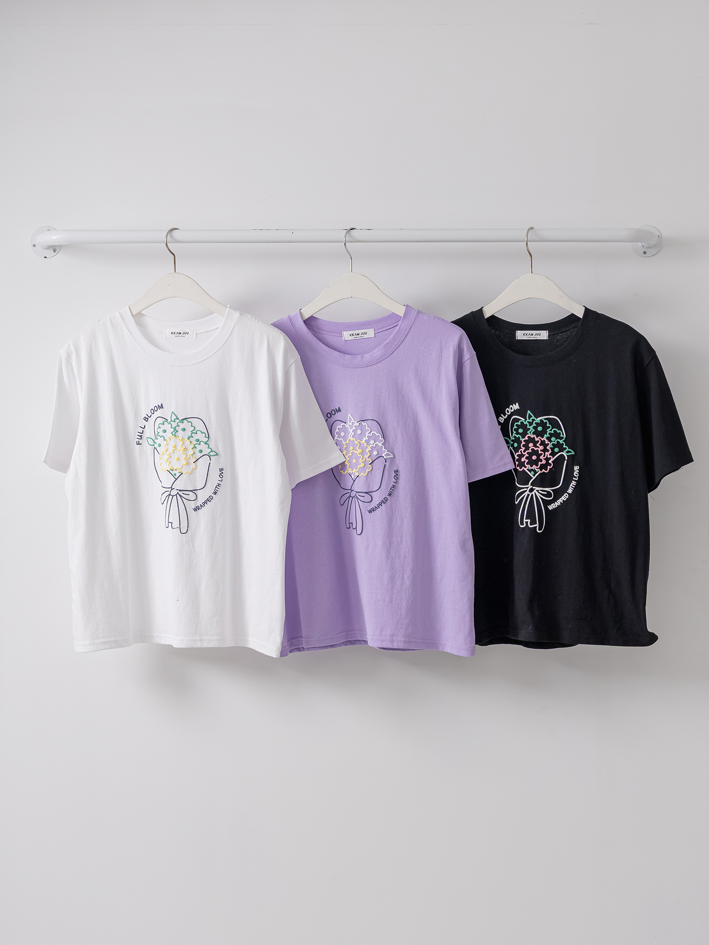 コットンラウンドネック半袖プリントTシャツ | 詳細画像2