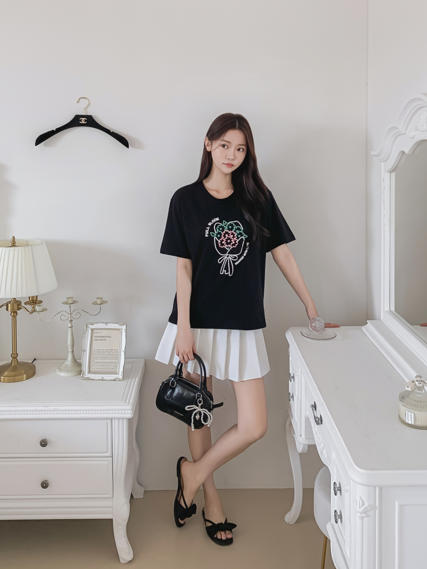 コットンラウンドネック半袖プリントTシャツ | 詳細画像7