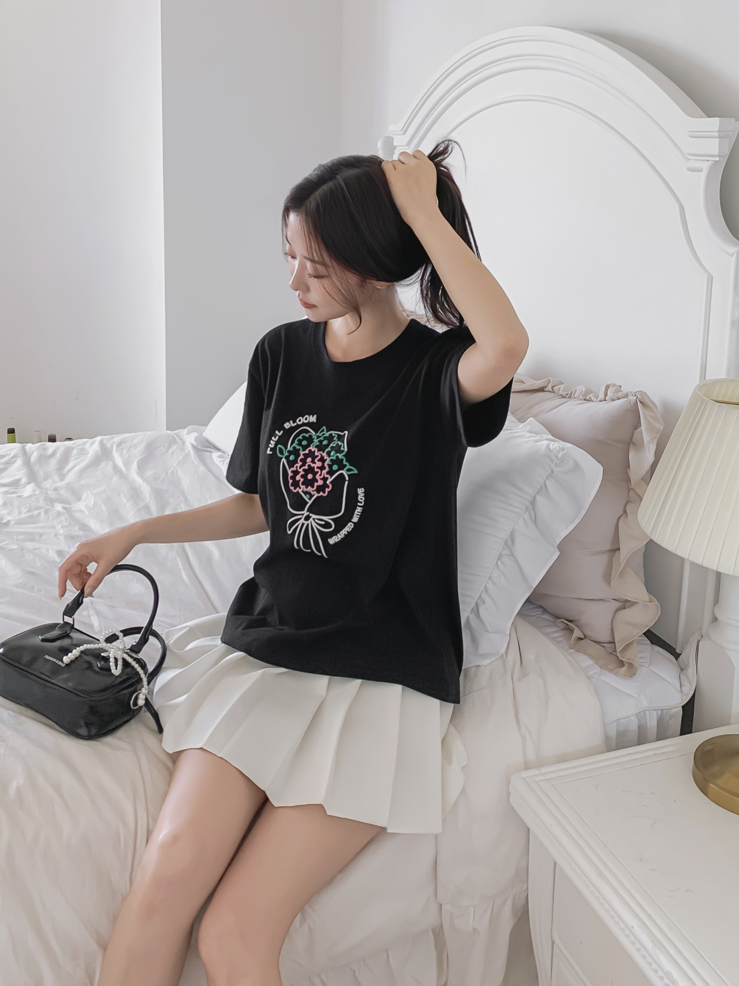 コットンラウンドネック半袖プリントTシャツ | 詳細画像15