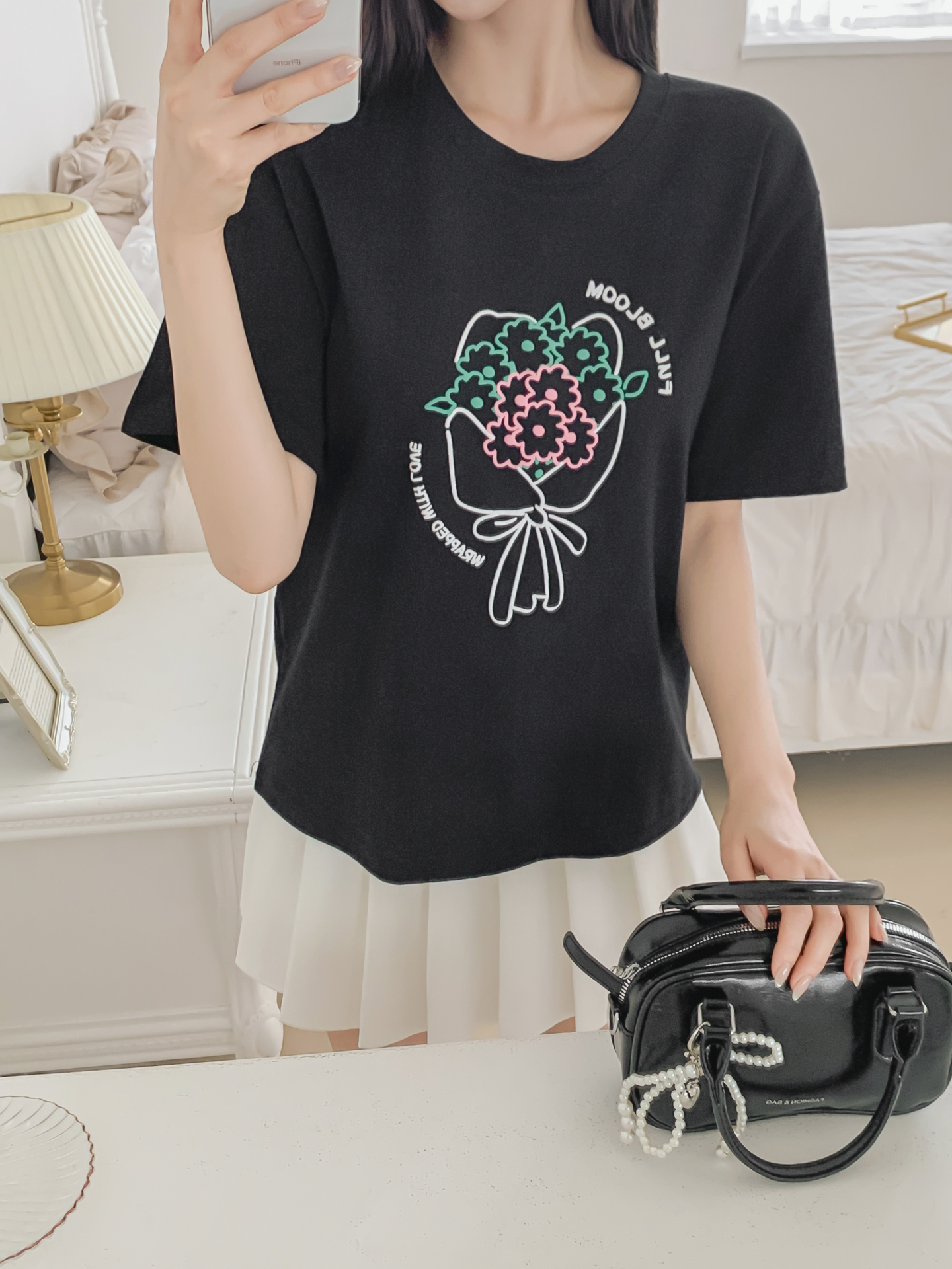 コットンラウンドネック半袖プリントTシャツ | 詳細画像20