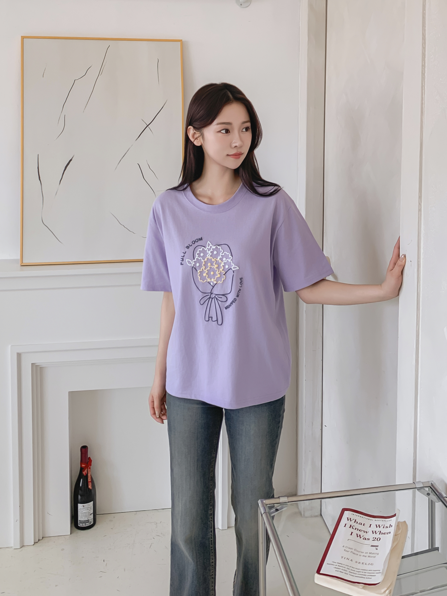 コットンラウンドネック半袖プリントTシャツ | 詳細画像21
