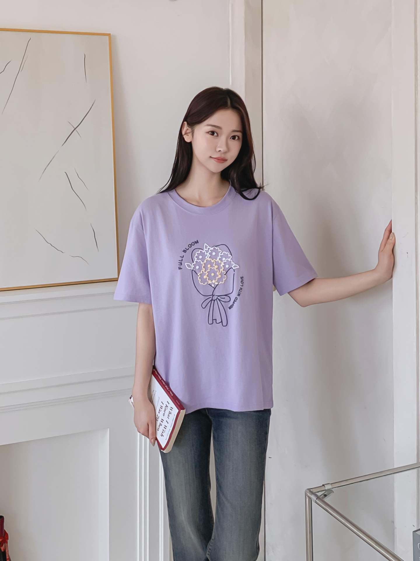 コットンラウンドネック半袖プリントTシャツ | 詳細画像26