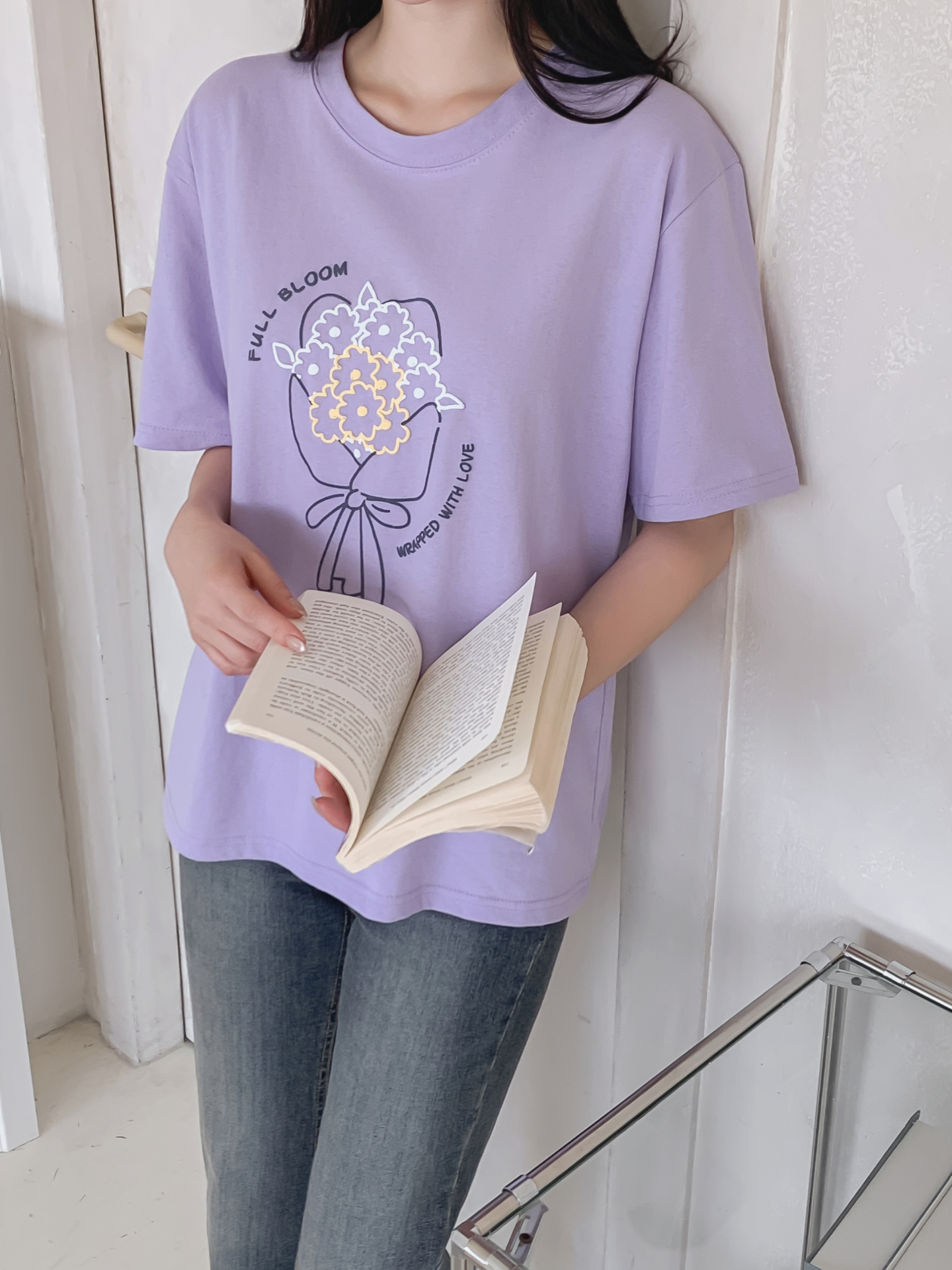 コットンラウンドネック半袖プリントTシャツ | 詳細画像27