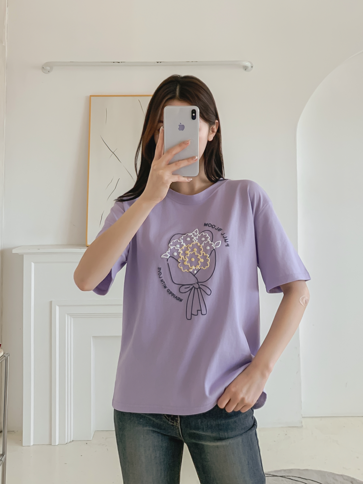 コットンラウンドネック半袖プリントTシャツ | 詳細画像37