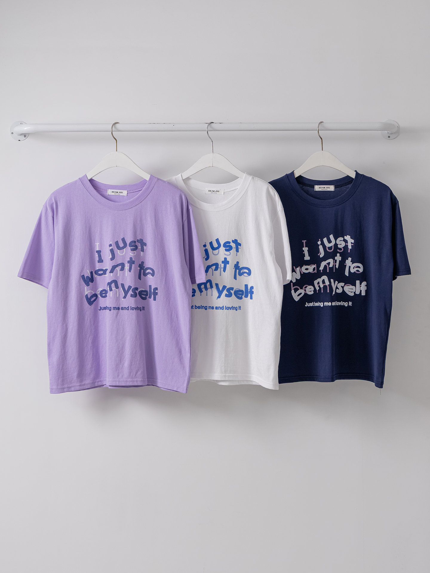 コットンラウンドネック半袖レタリングTシャツ | 詳細画像2