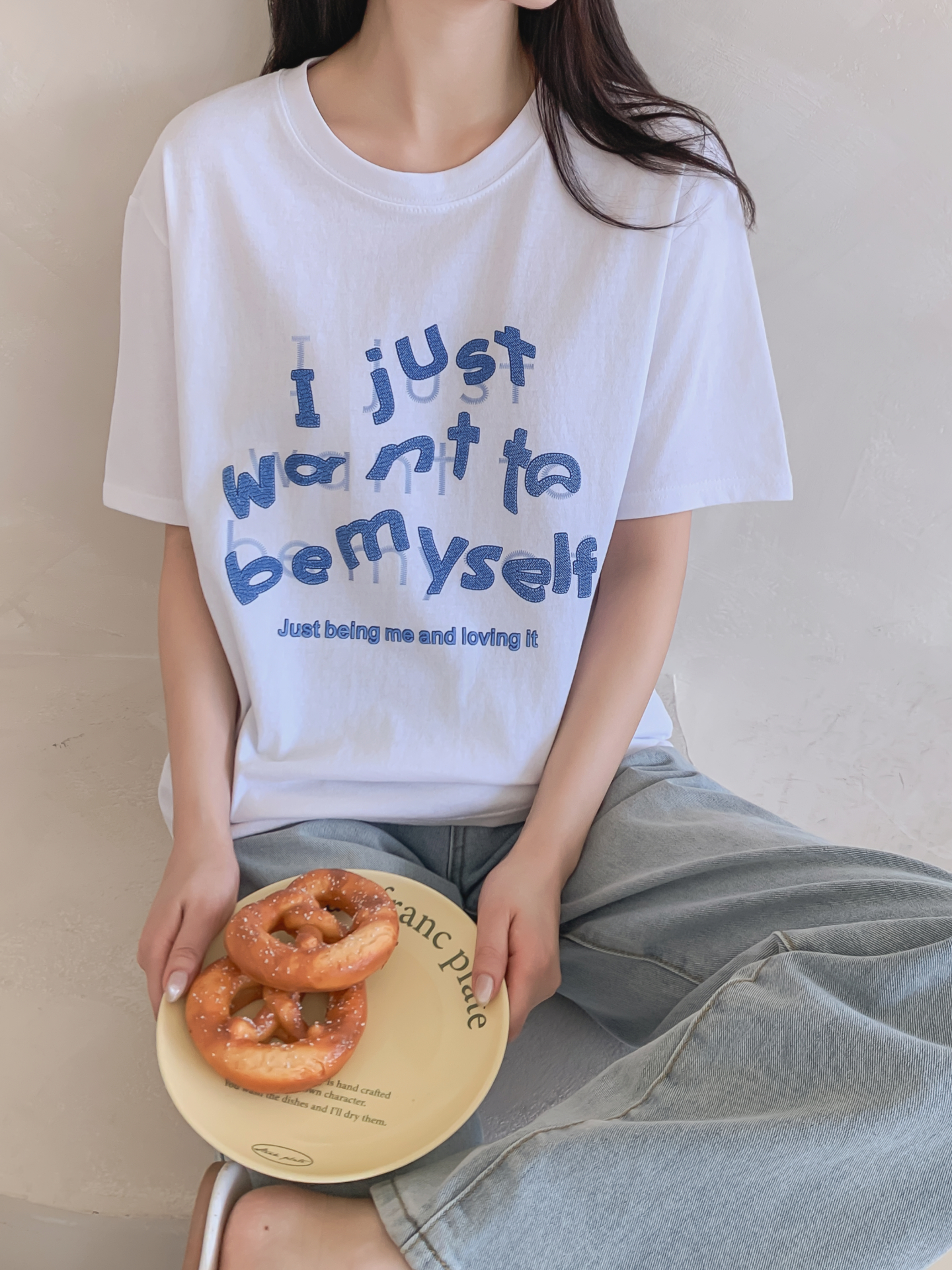コットンラウンドネック半袖レタリングTシャツ | 詳細画像31