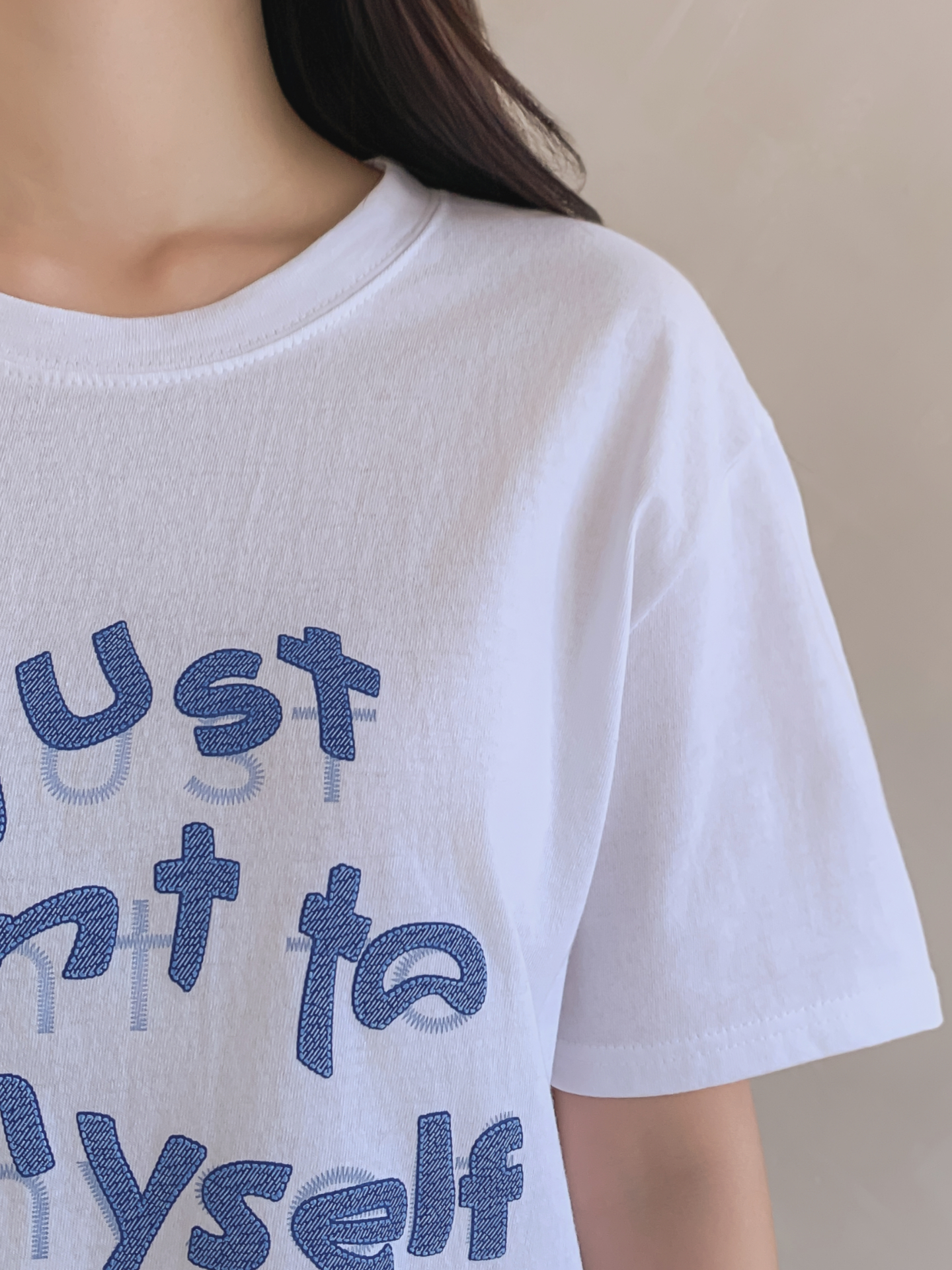 コットンラウンドネック半袖レタリングTシャツ | 詳細画像32