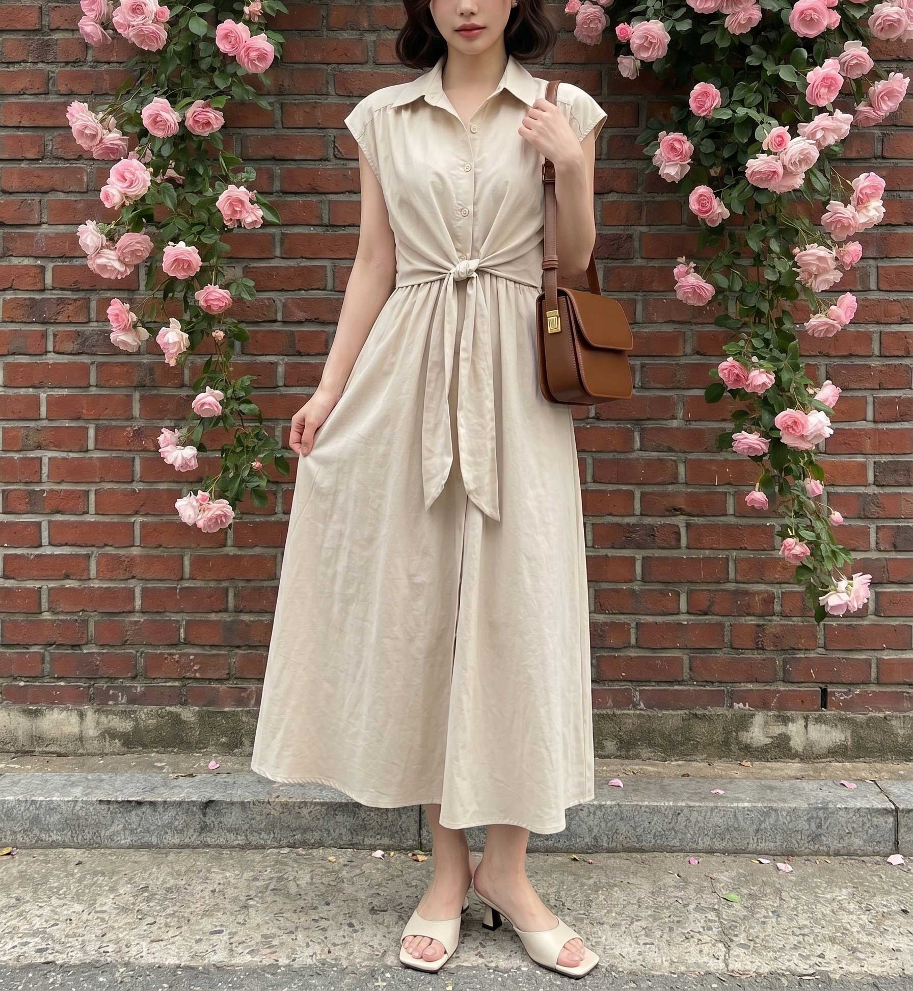ボタンボウタイカラーロングシャツワンピース | 詳細画像25