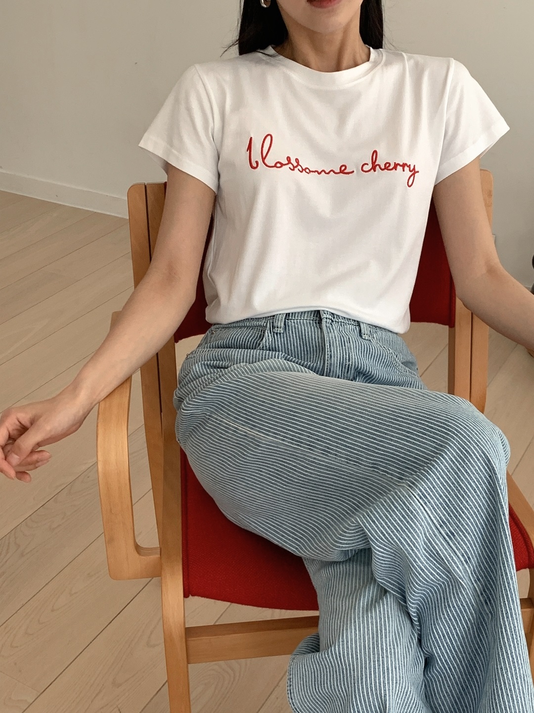 ラウンドネック半袖レタリングTシャツ | 詳細画像11