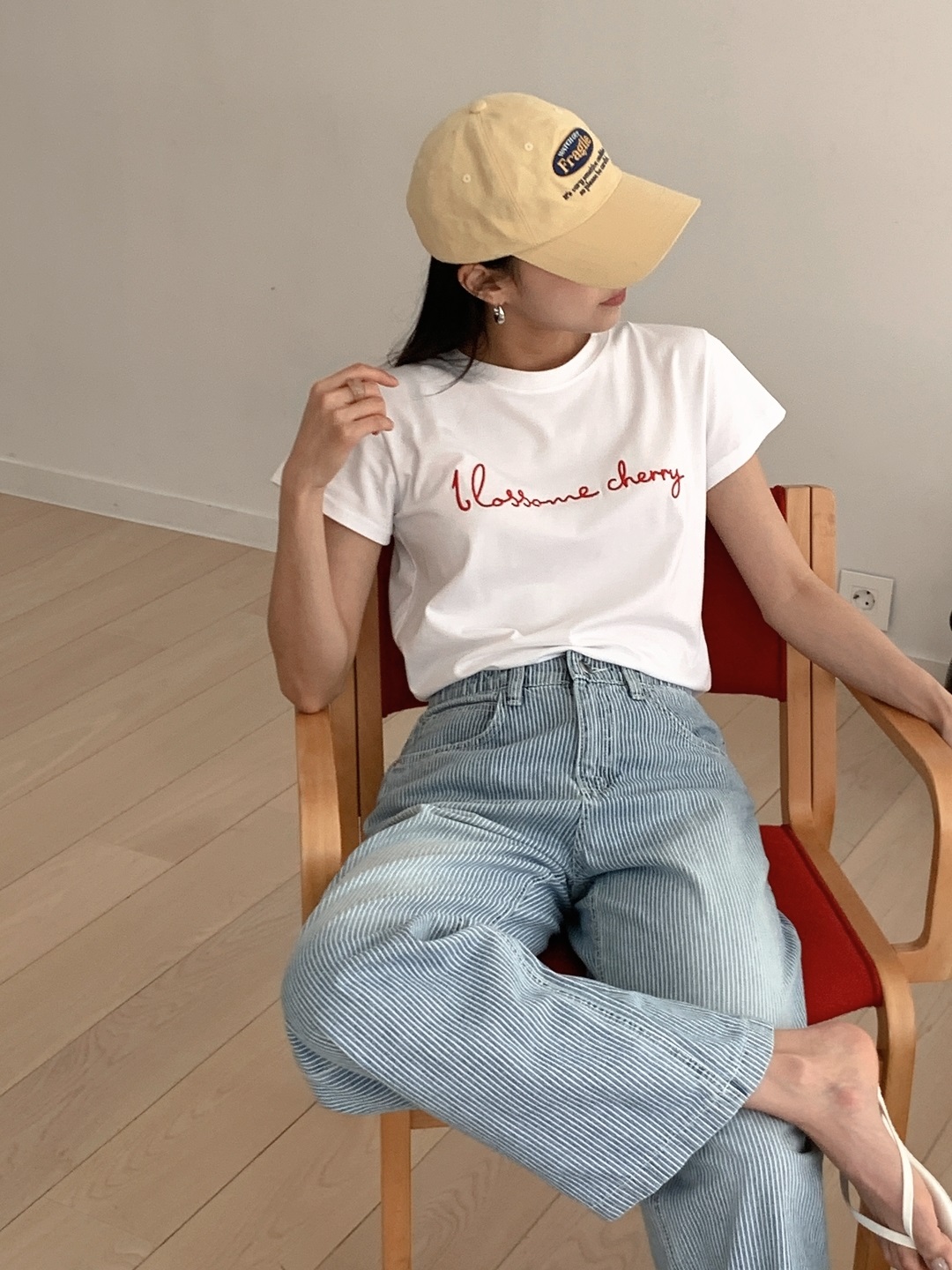 ラウンドネック半袖レタリングTシャツ | 詳細画像12