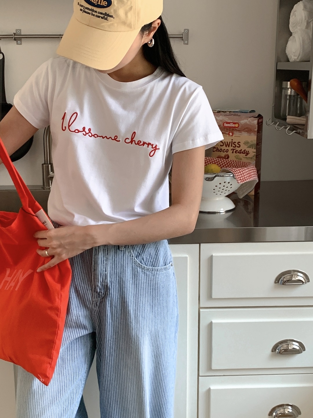 ラウンドネック半袖レタリングTシャツ | 詳細画像18