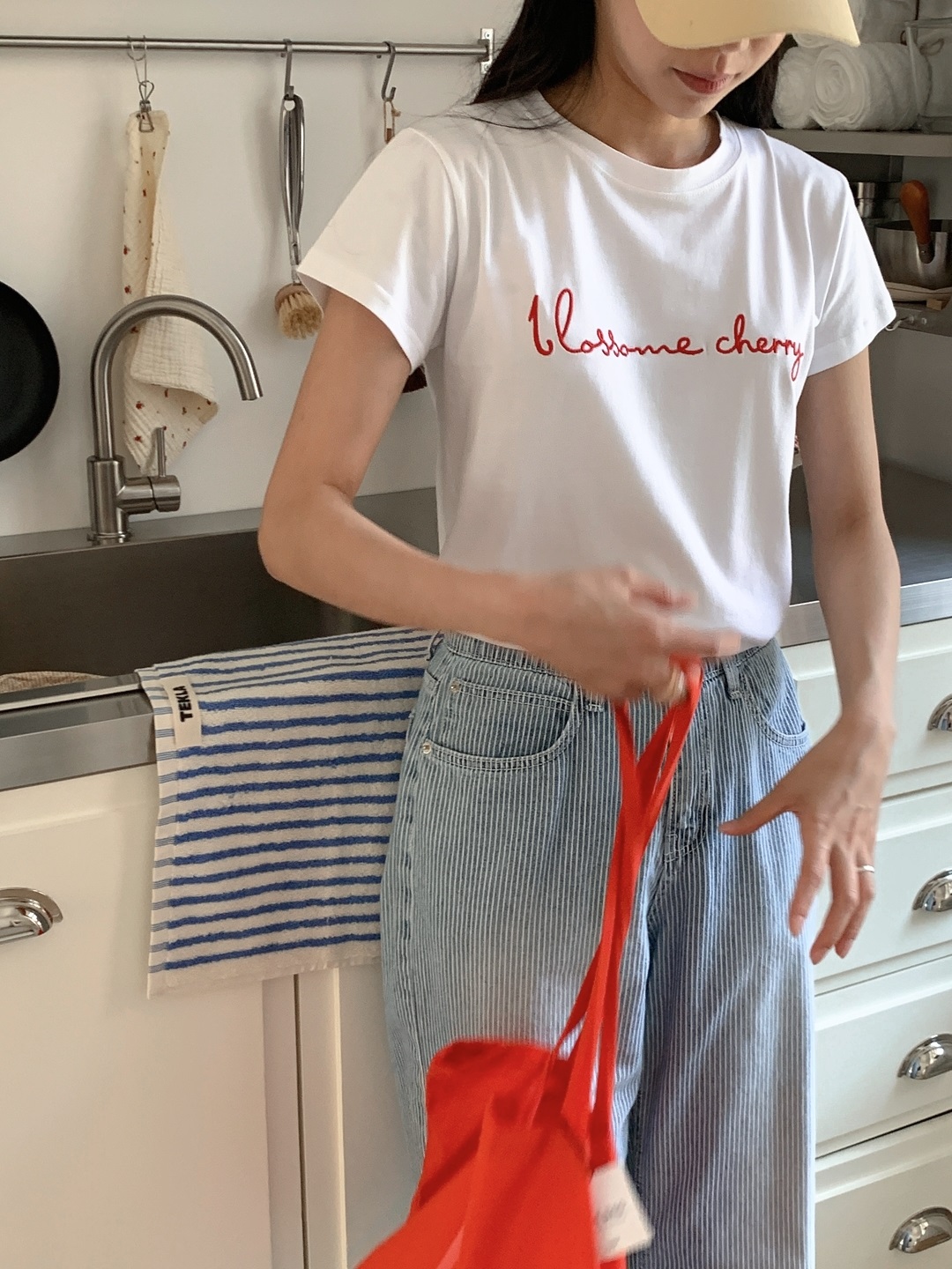 ラウンドネック半袖レタリングTシャツ | 詳細画像19
