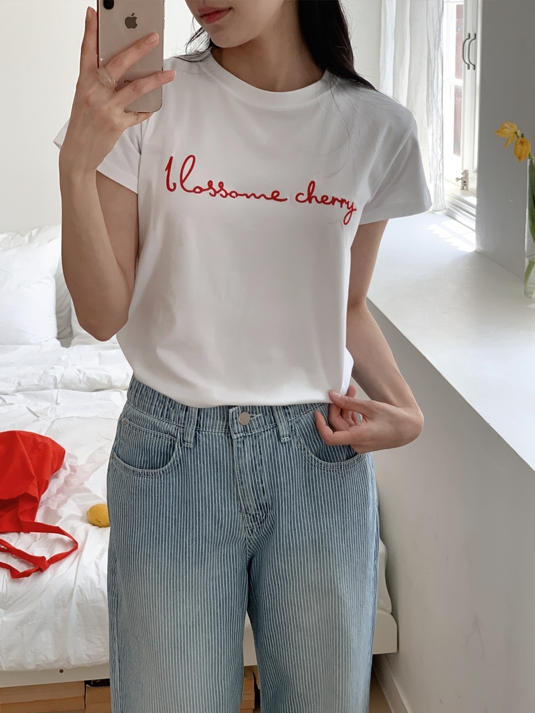 ラウンドネック半袖レタリングTシャツ | 詳細画像21