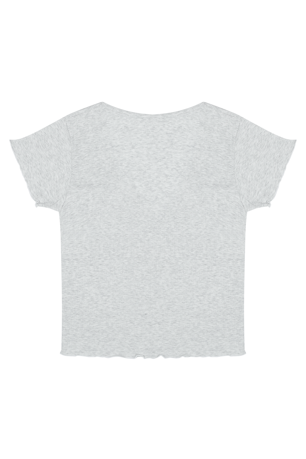 コットンリボン(固定)ストラップVネッククロップドラップ調レース無地TシャツSS | 詳細画像26