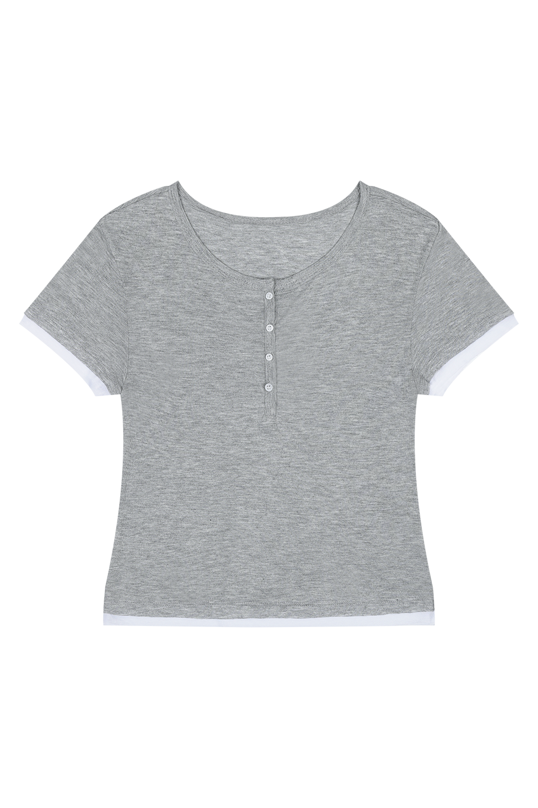ボタンヘンリーネックハーフボタンレイヤード無地TシャツSS | 詳細画像15