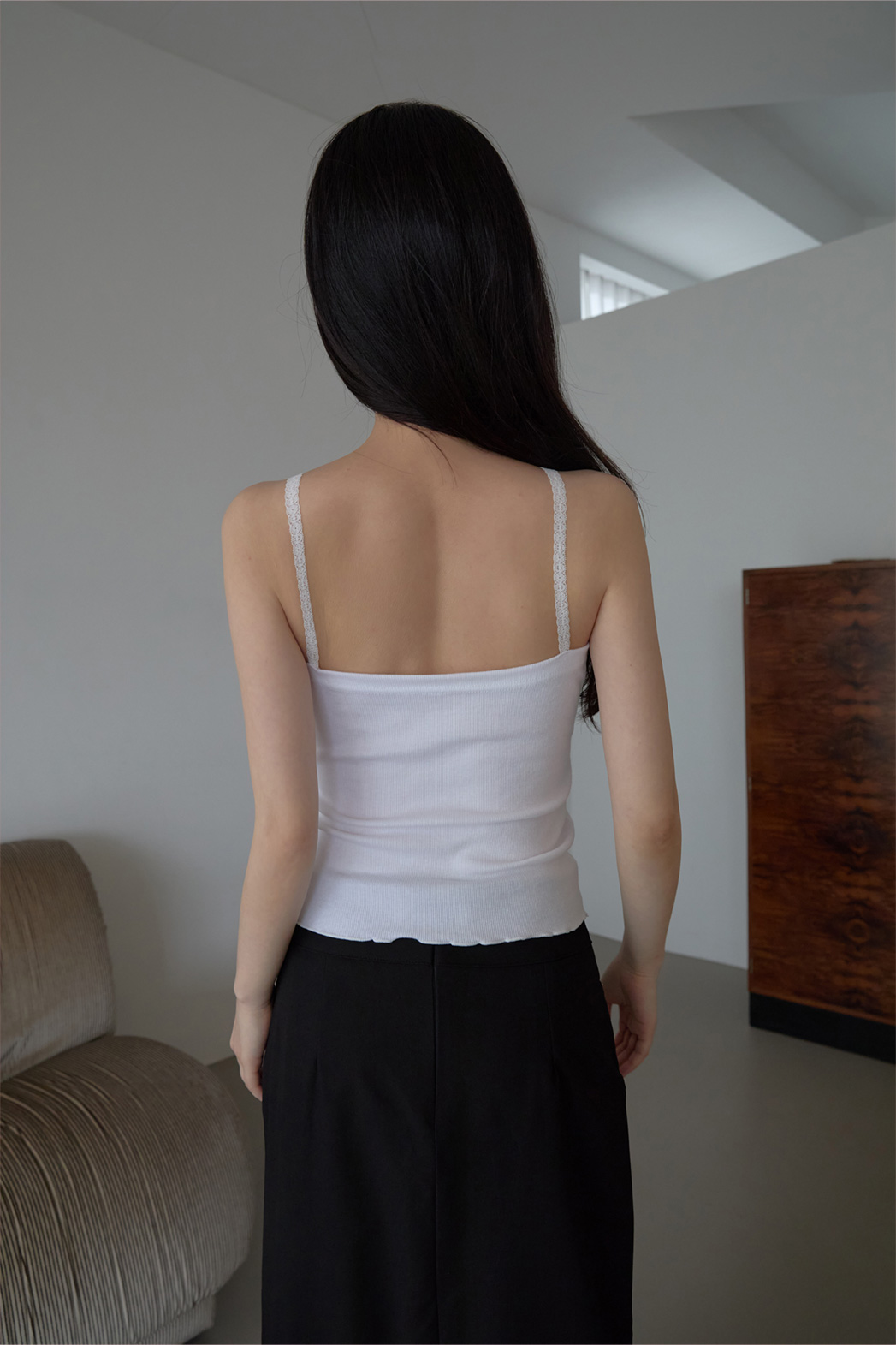 コットンクロップドスリムレースアップレースノースリーブSS | 詳細画像10